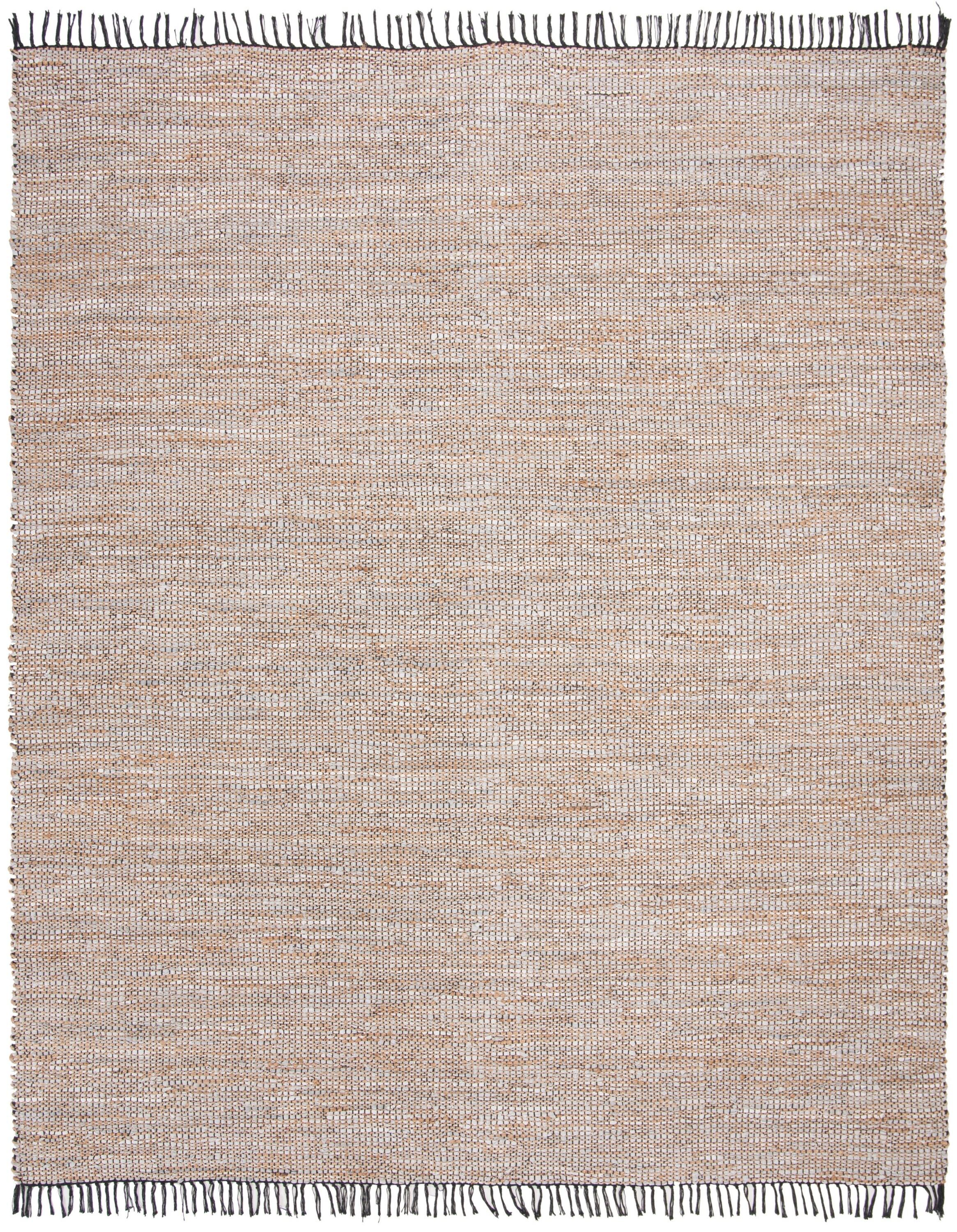 Vintage Leather VTL203 Hand Woven Indoor Area Rug - Silver - 8'x10' - Safavieh
