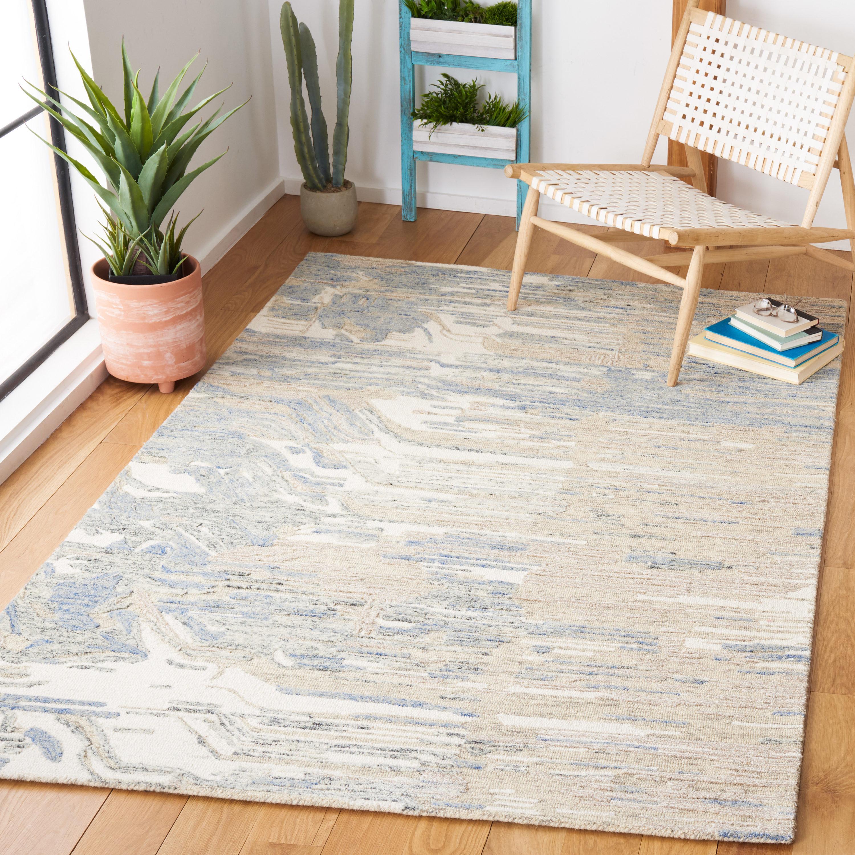 Metro MET902 Hand Tufted Indoor Area Rug - Ivory/Natural - 5'x8' - Safavieh