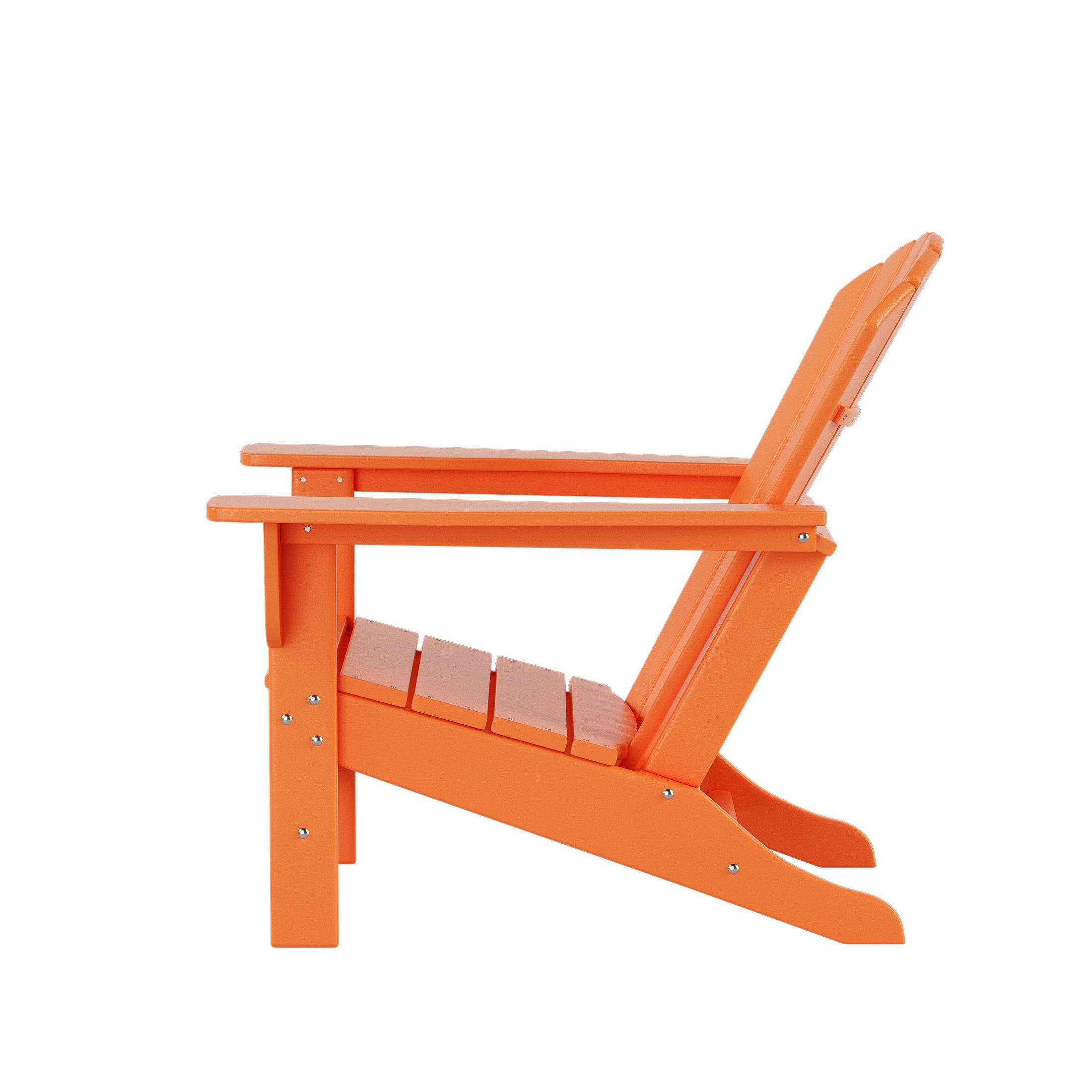 Polytrends  Altura  Outdoor Eco-Friendly All Weather Poly Patio Adirondack Chair (Set of 2) Orange