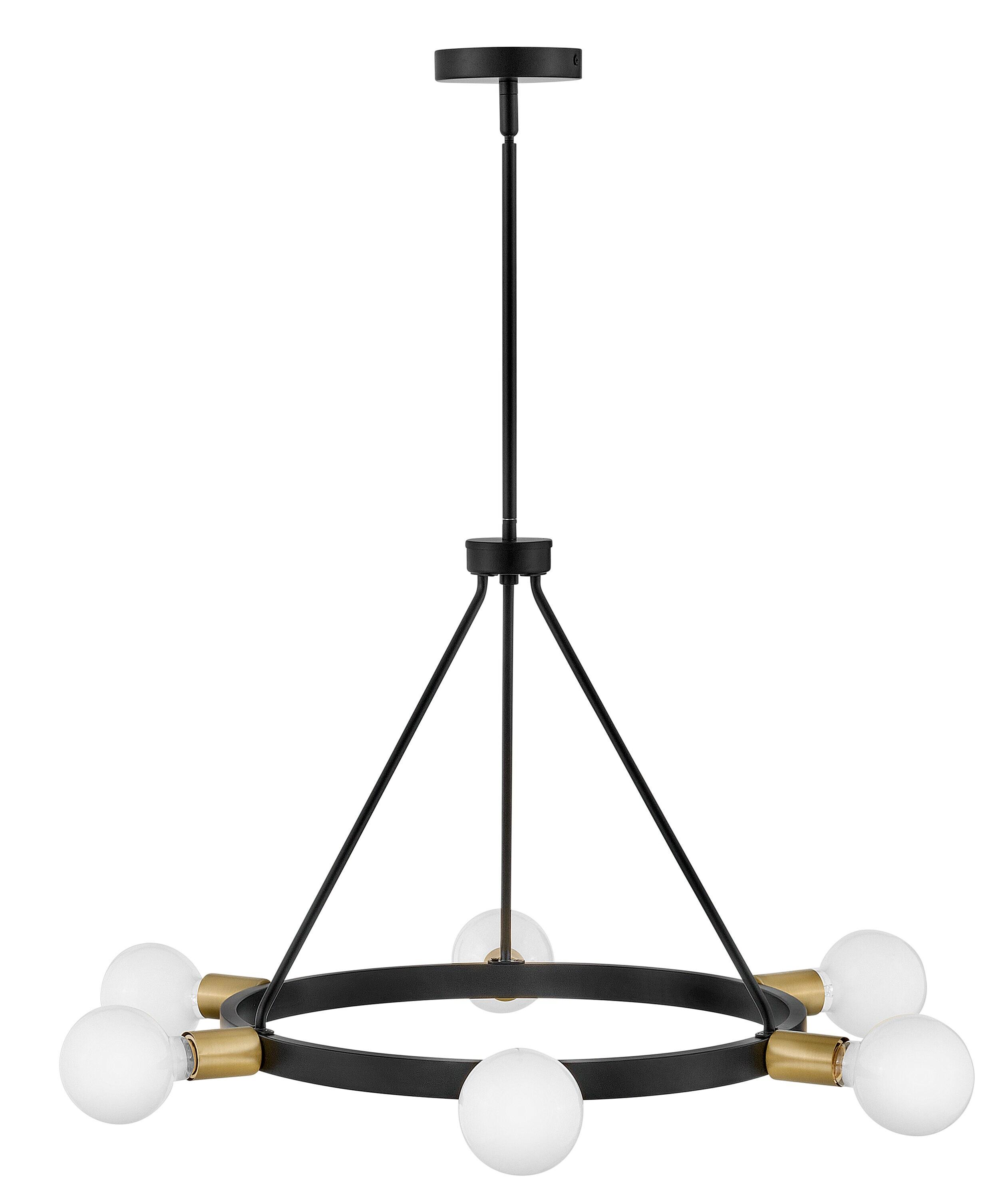 Lark Orla 6 - Light Chandelier in  Black