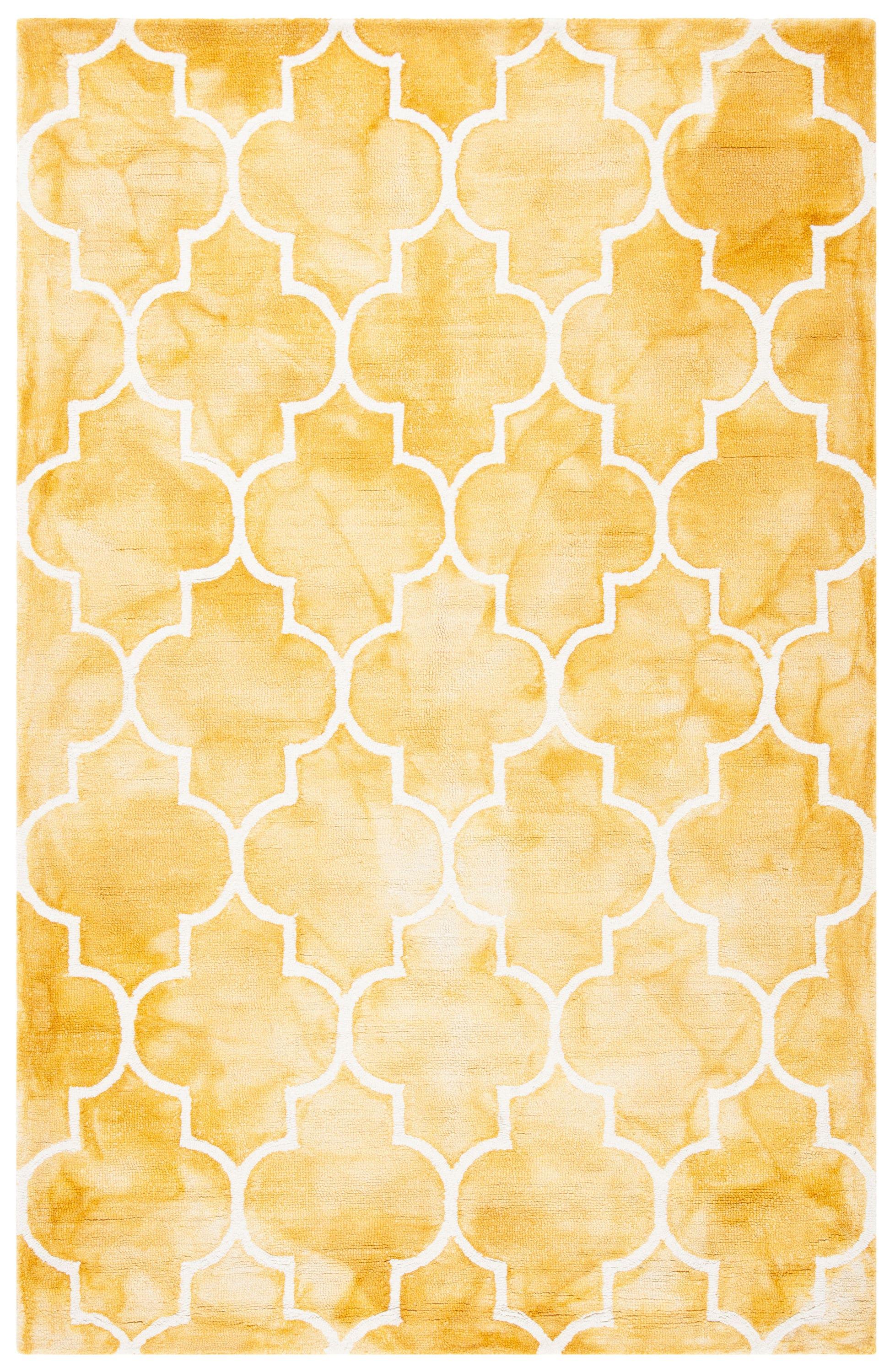 Dip Dye DDY535 Hand Tufted Area Rug - Gold/Ivory - 5'x8' - Safavieh.