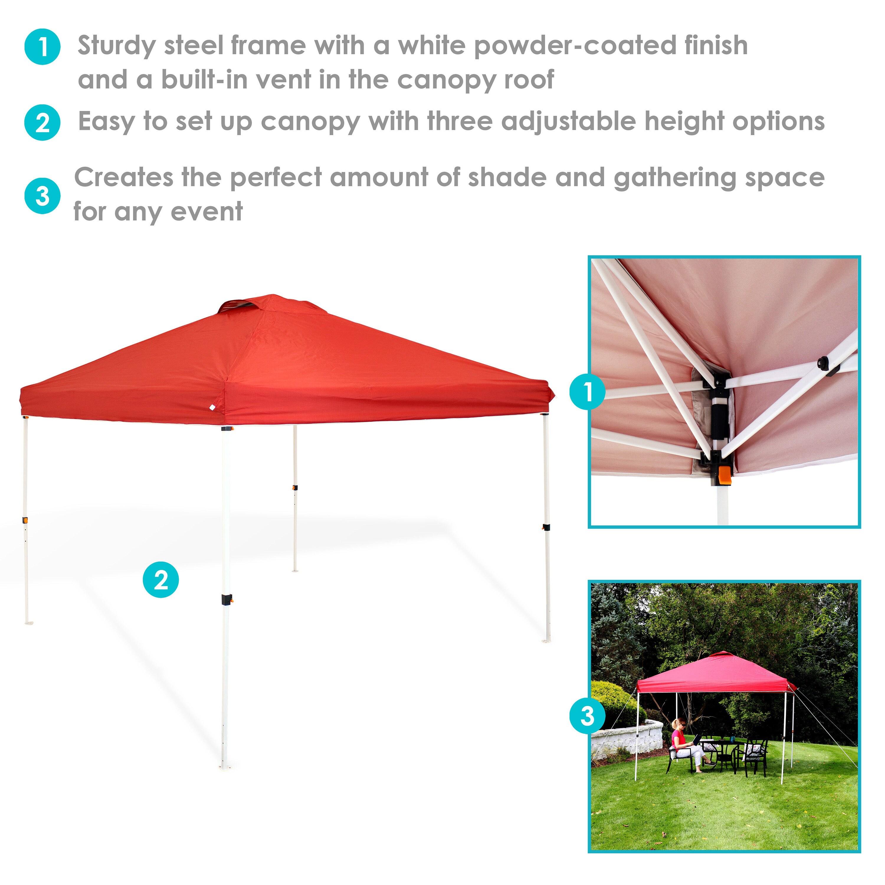 12 Ft. W x 12 Ft. D Metal Pop-Up Canopy