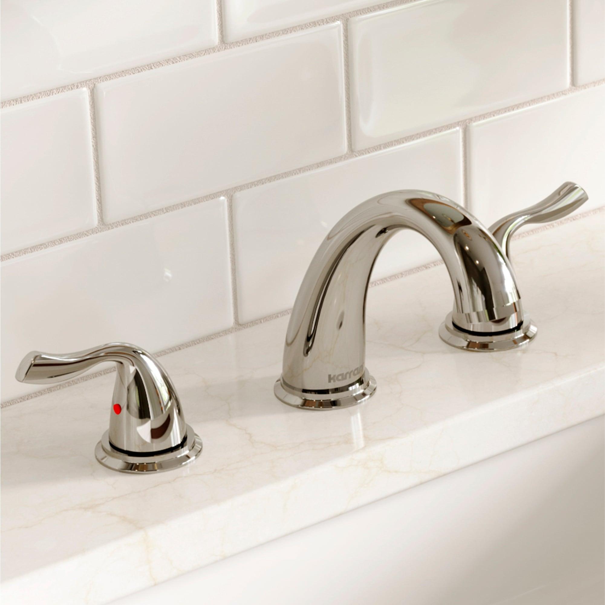 Karran Fulham 8 In. Widespread 2-Handle Bathroom Faucet With Matching Pop-up Drain