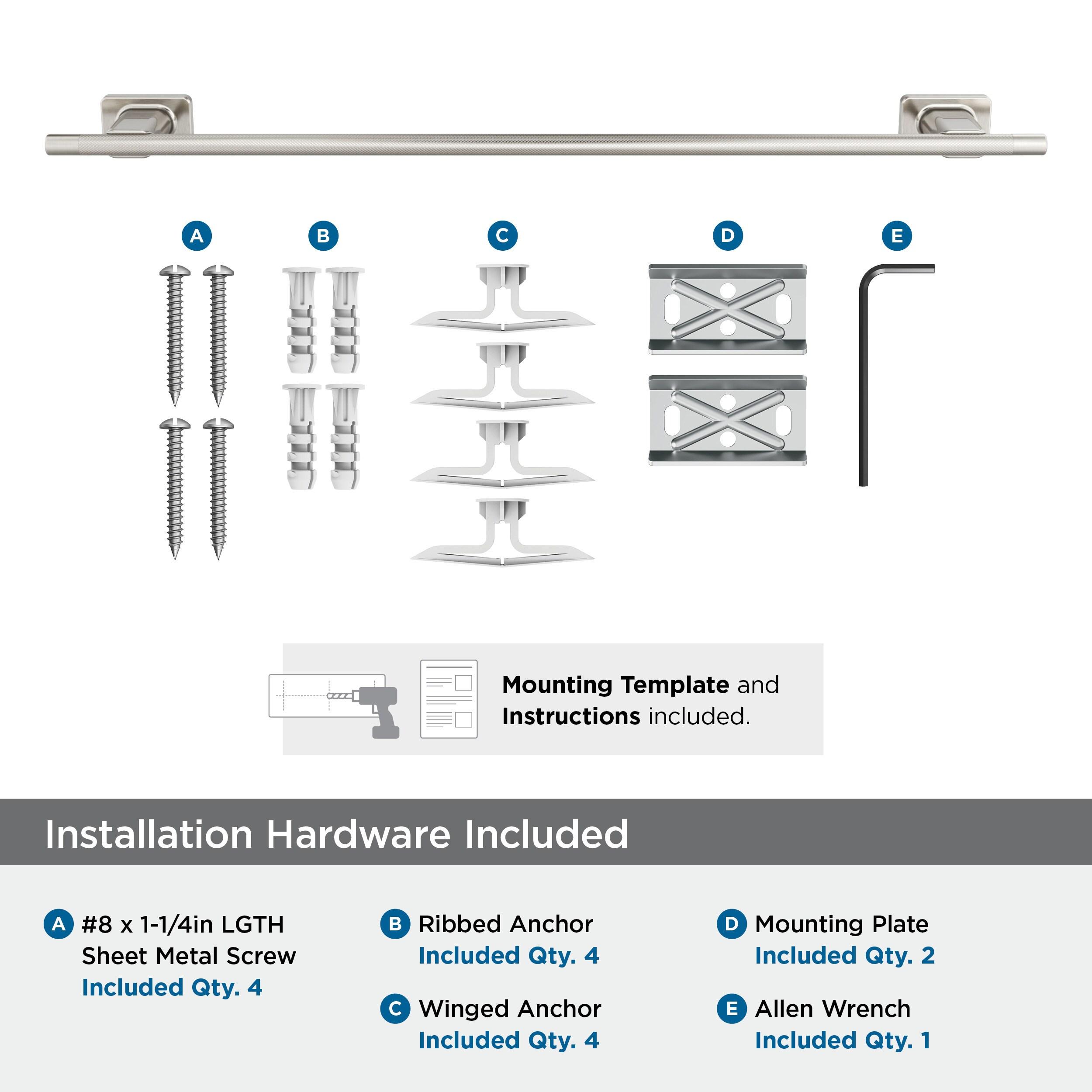 Amerock Bronx Brushed Nickel 24 inch (610mm) Towel Bar