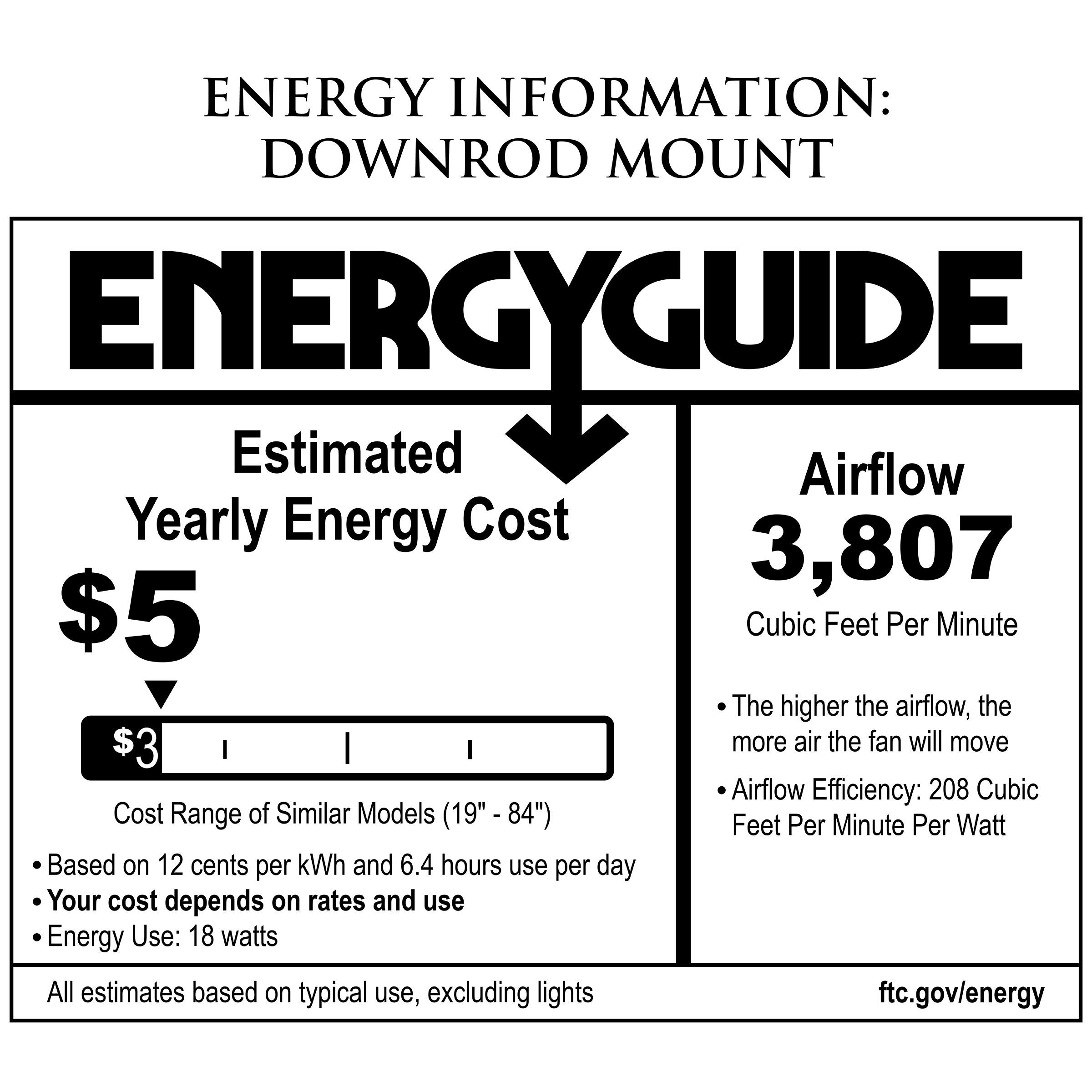 Matte Black 52" Energy Star Outdoor Ceiling Fan with Remote
