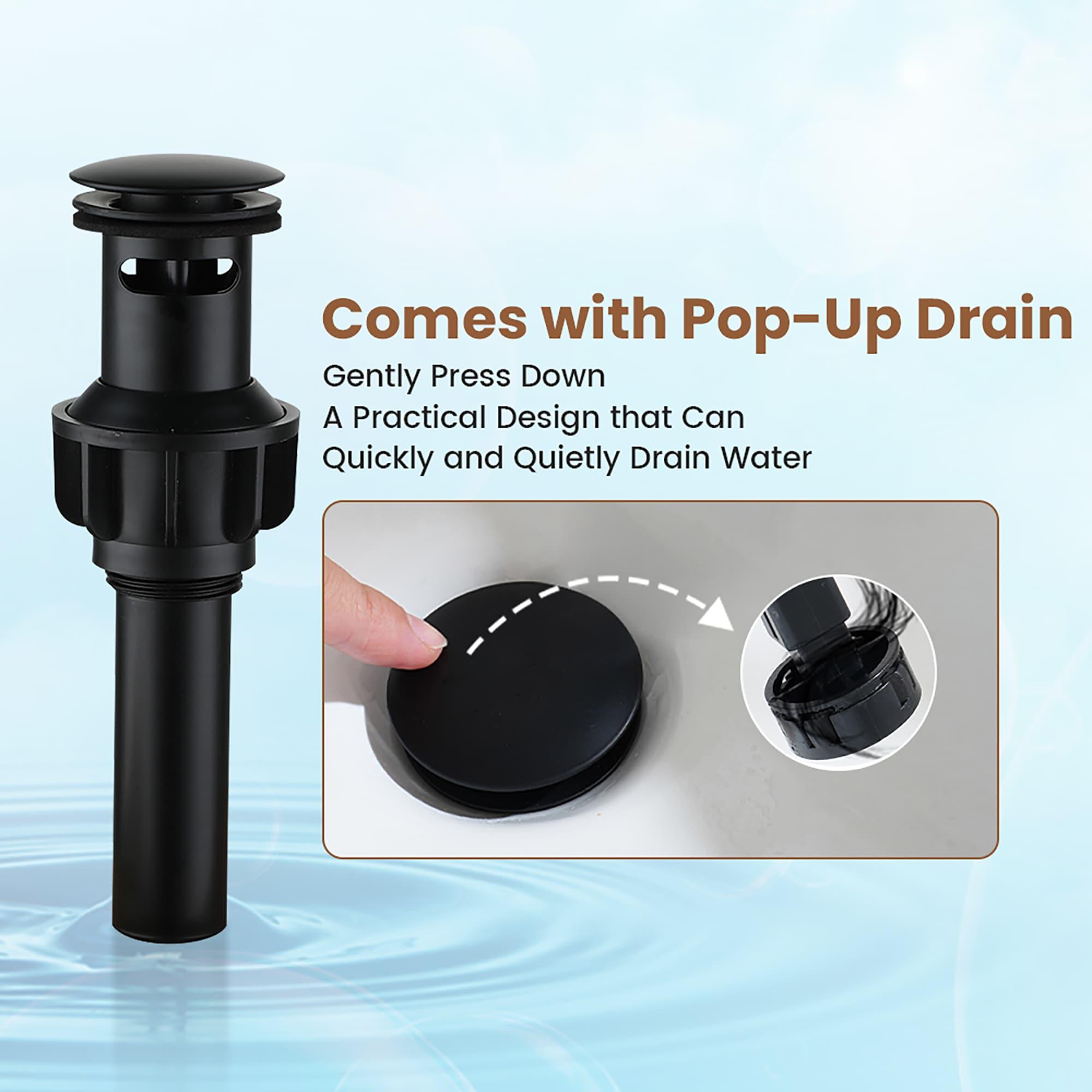 Probe Drop-In 2-handle Bathroom Faucet with Drain Assembly