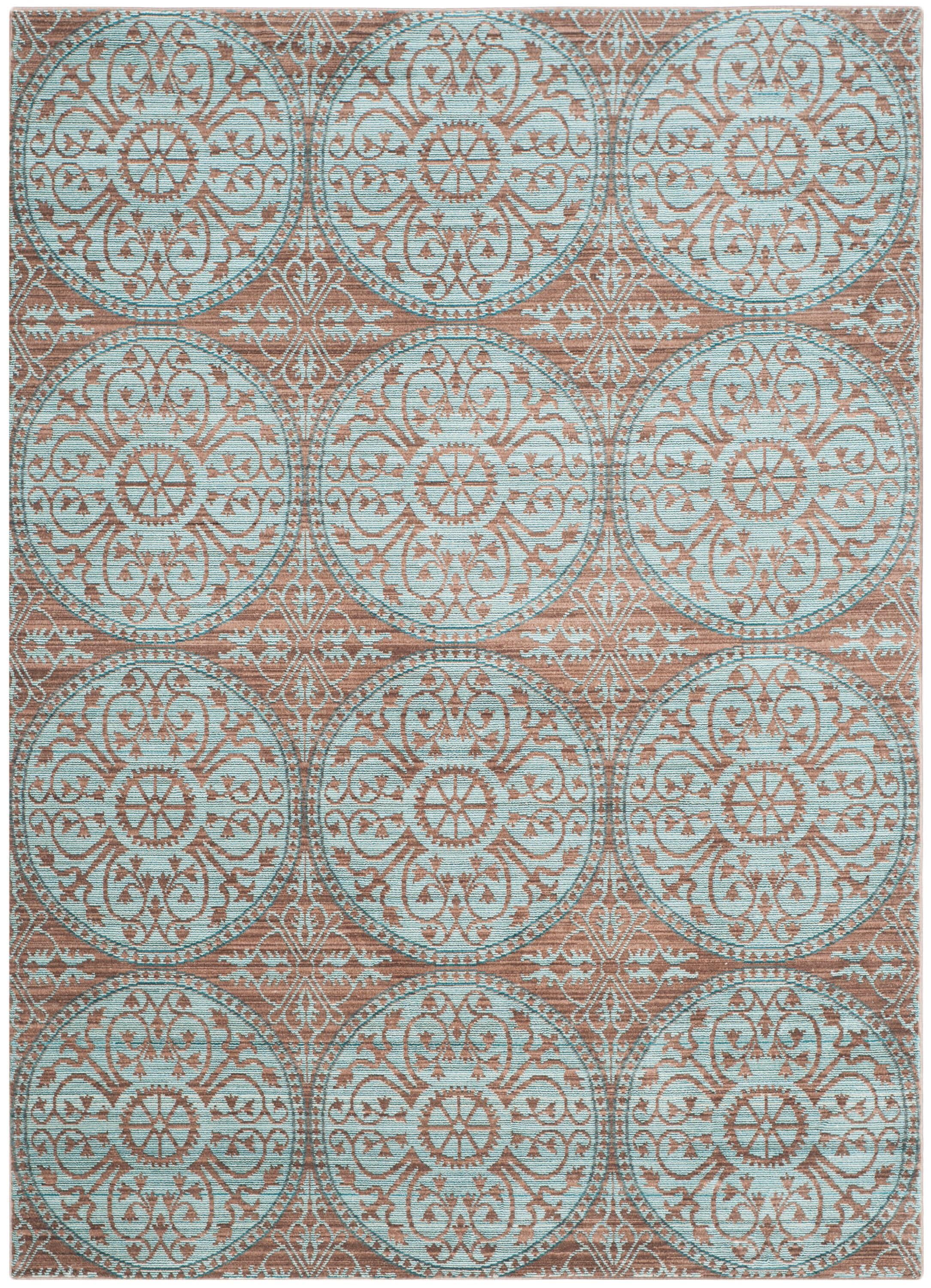 Valencia VAL214 Power Loomed Indoor Area Rug - Brown/Alpine - 5'x8' - Safavieh