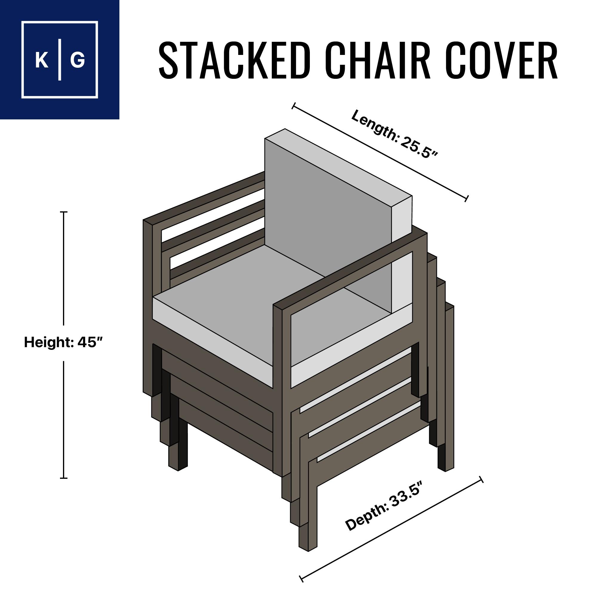 KHOMO Gear - Titan Series - Stackable Chair Cover - Heavy Duty Premium Outdoor Furniture Protector