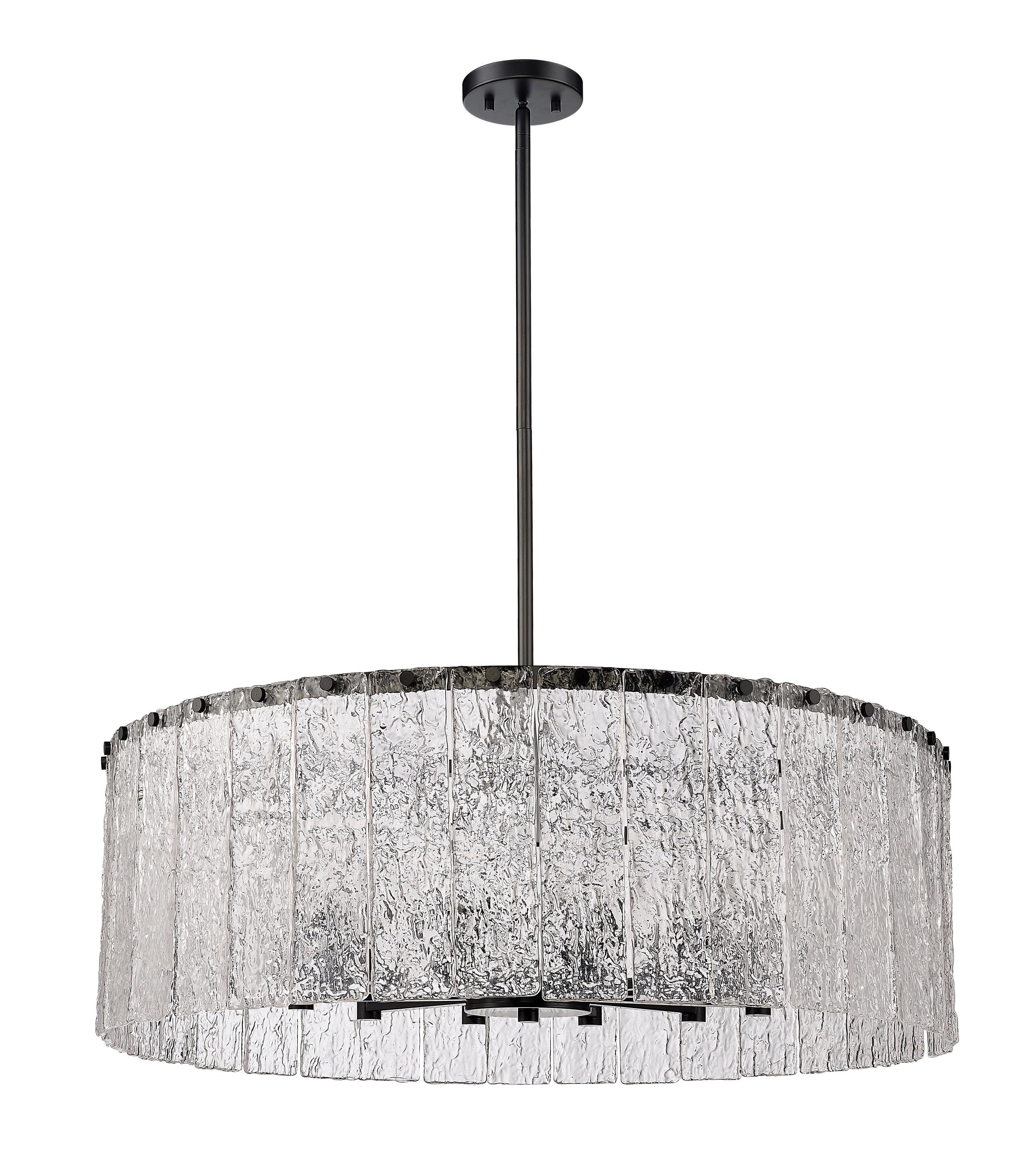 Z-Lite Glacier 12 - Light Chandelier in  Matte Black