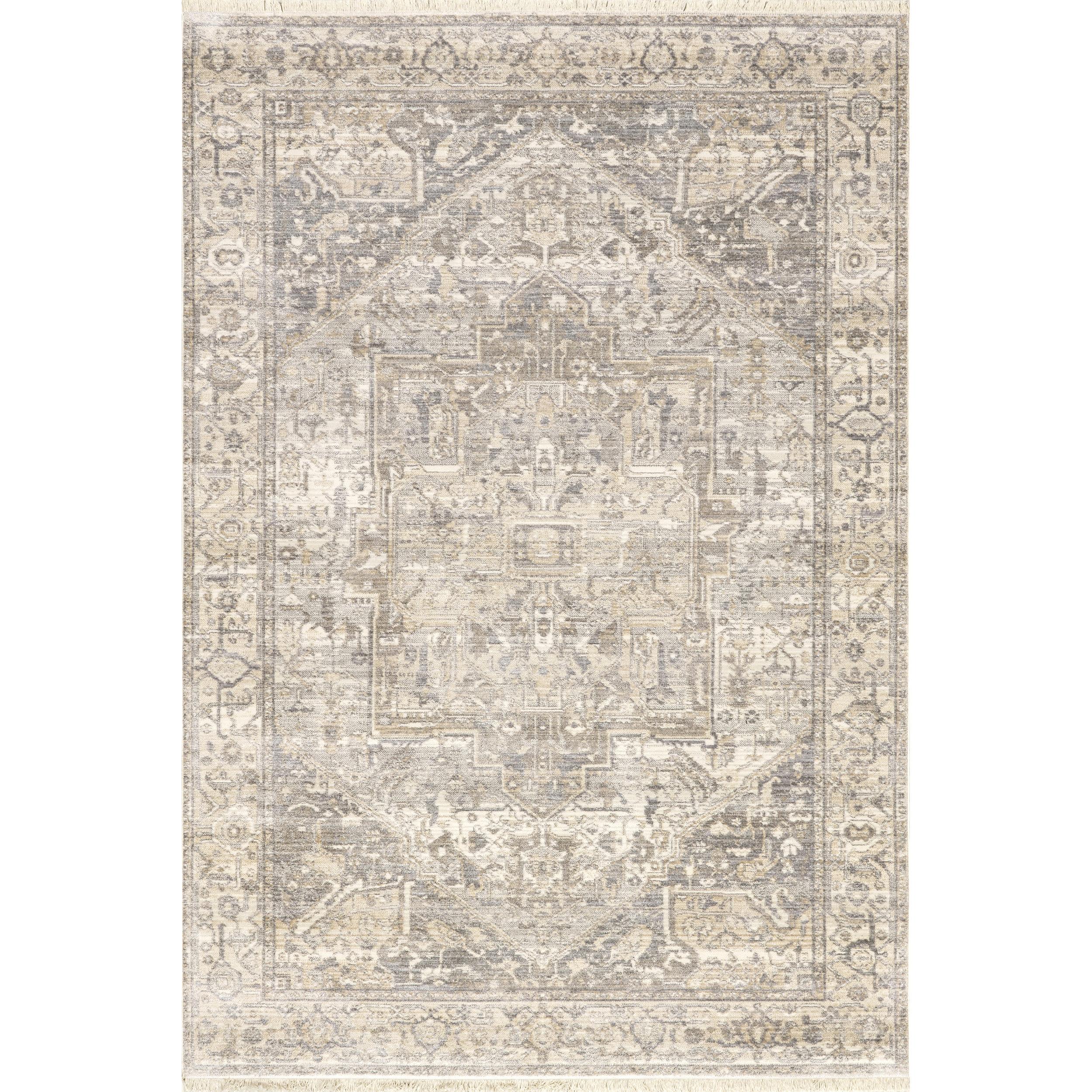 Nuloom Harriet Medallion 4x6 Indoor Area Rug for Living Room Bedroom Dining Room Kitchen, Neutral/Beige