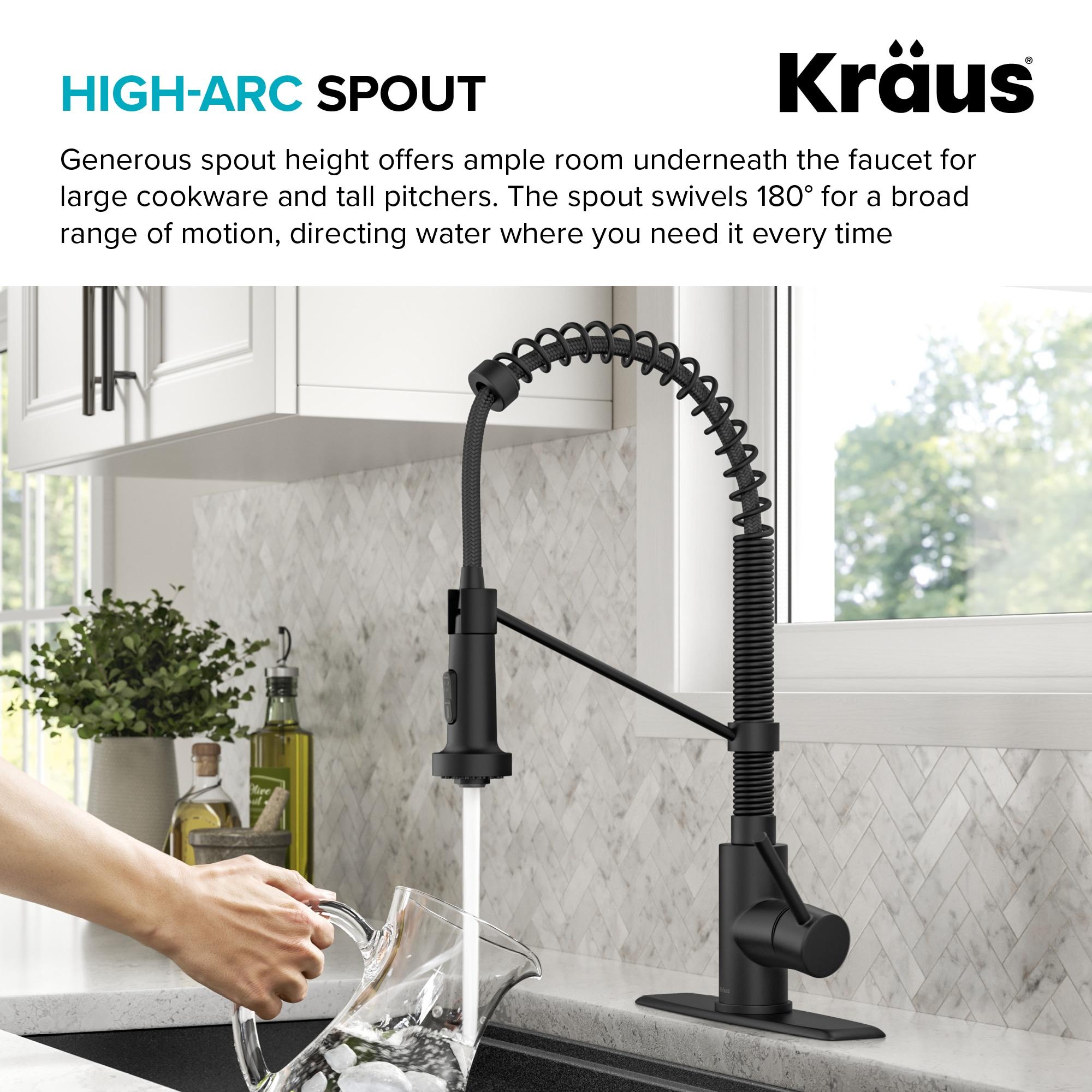 KRAUS Bolden Commercial Style 2-Function Single Handle Pull Down Kitchen Faucet