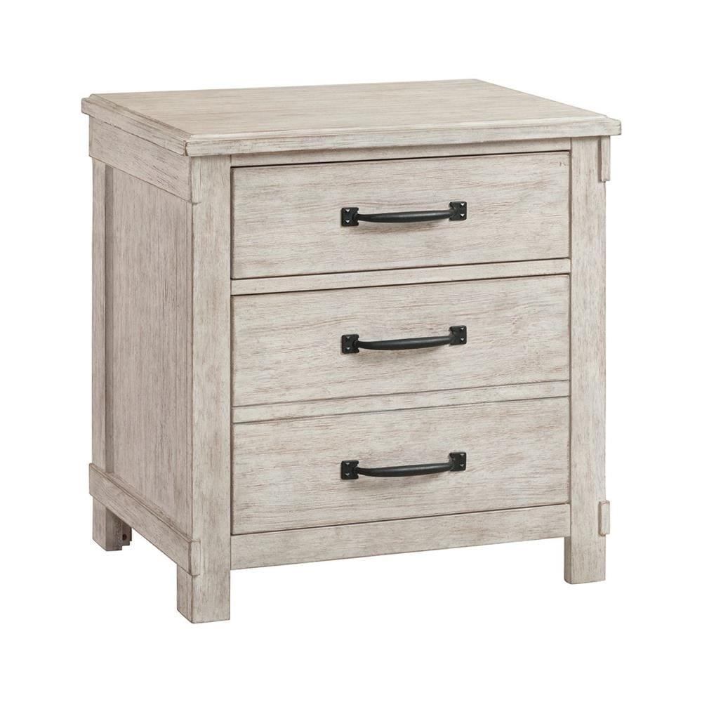 Jack 2 Drawer Nightstand with Usb Ports White - Picket House Furnishings: Farmhouse Style, Hidden Storage, Felt-Lined