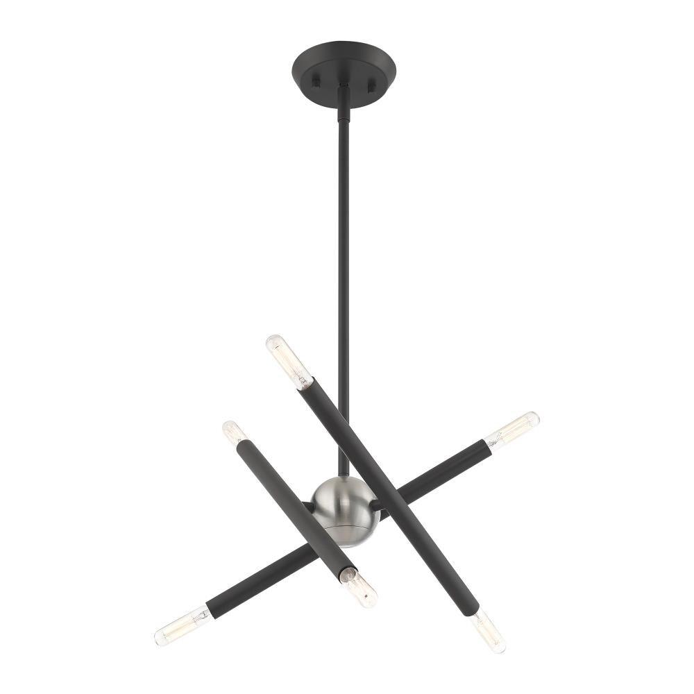 Livex Lighting Soho 6 - Light Chandelier in  Scandinavian Gray