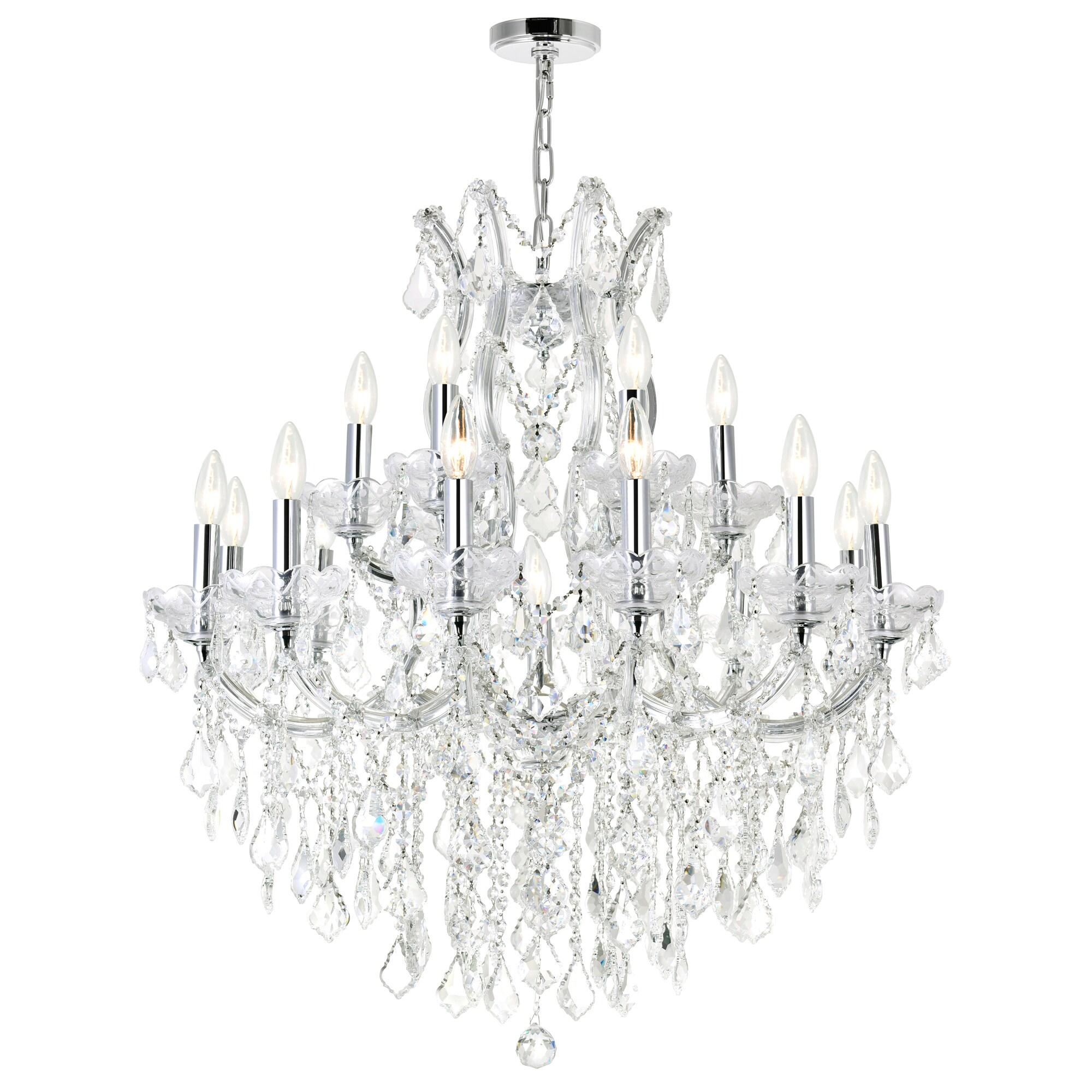 Maria Theresa 19-Light Chrome Crystal Chandelier