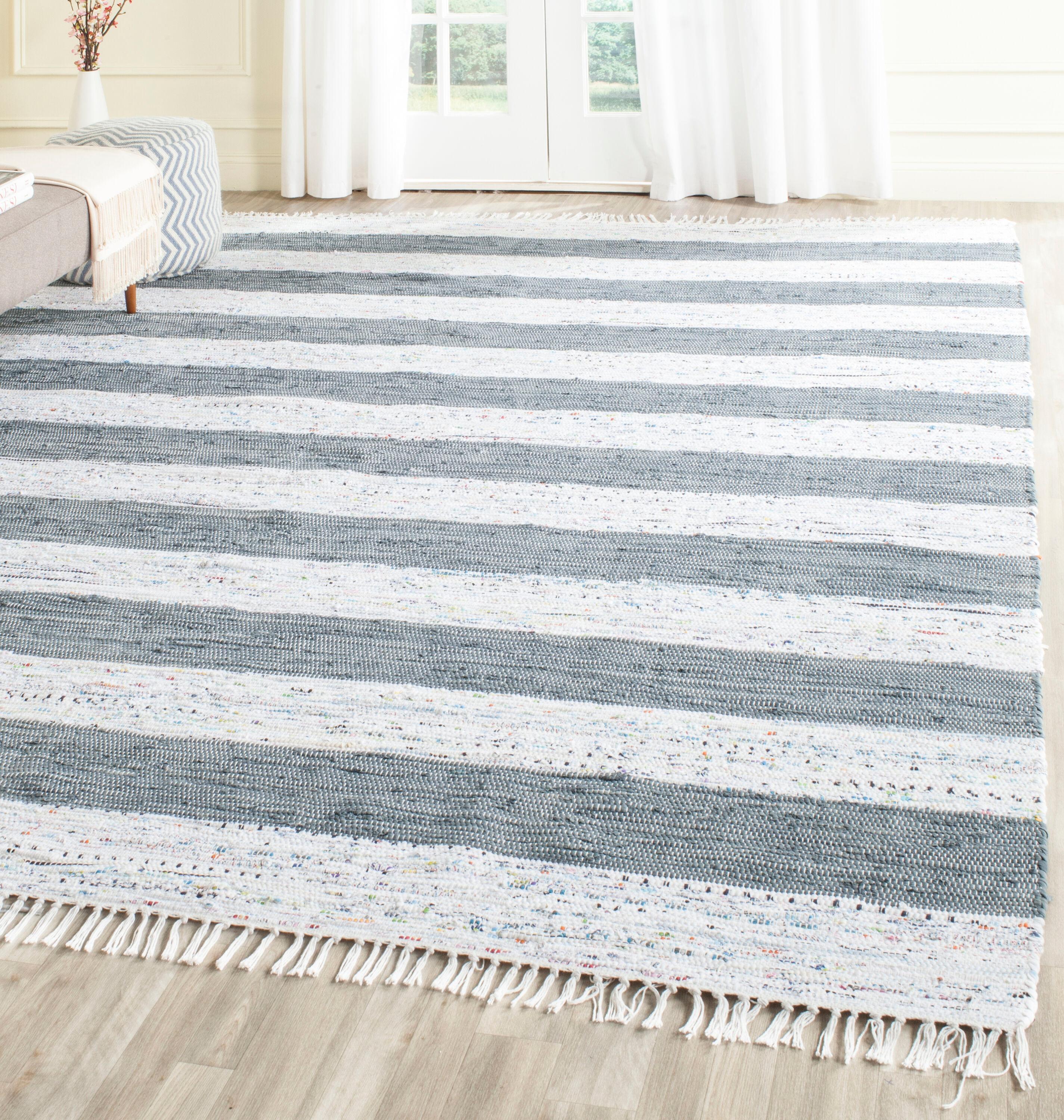 Yokum Hand Woven Cotton Striped Rug