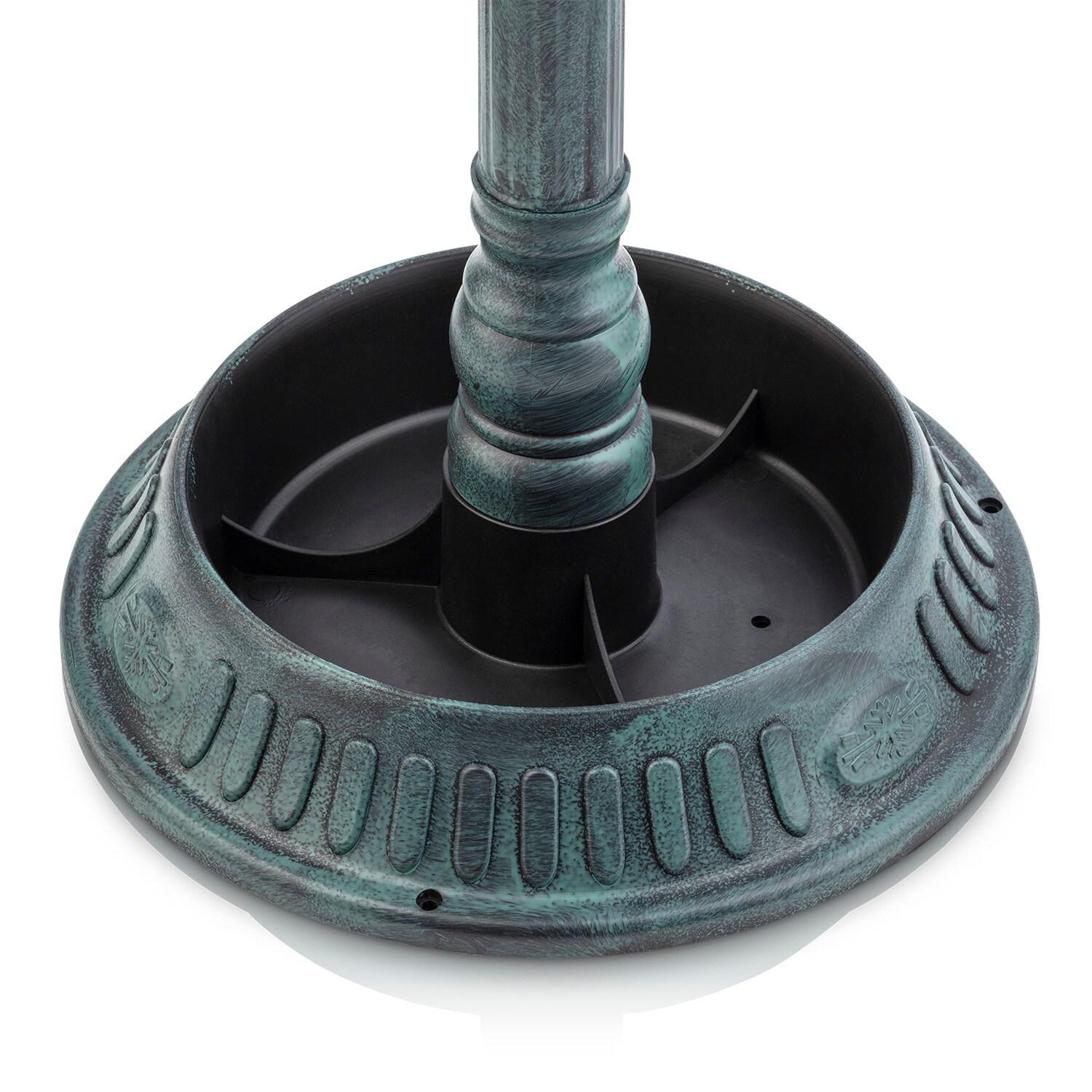 Alpine Corporation Plastic Bird Bath with Plant Adaptability, Green