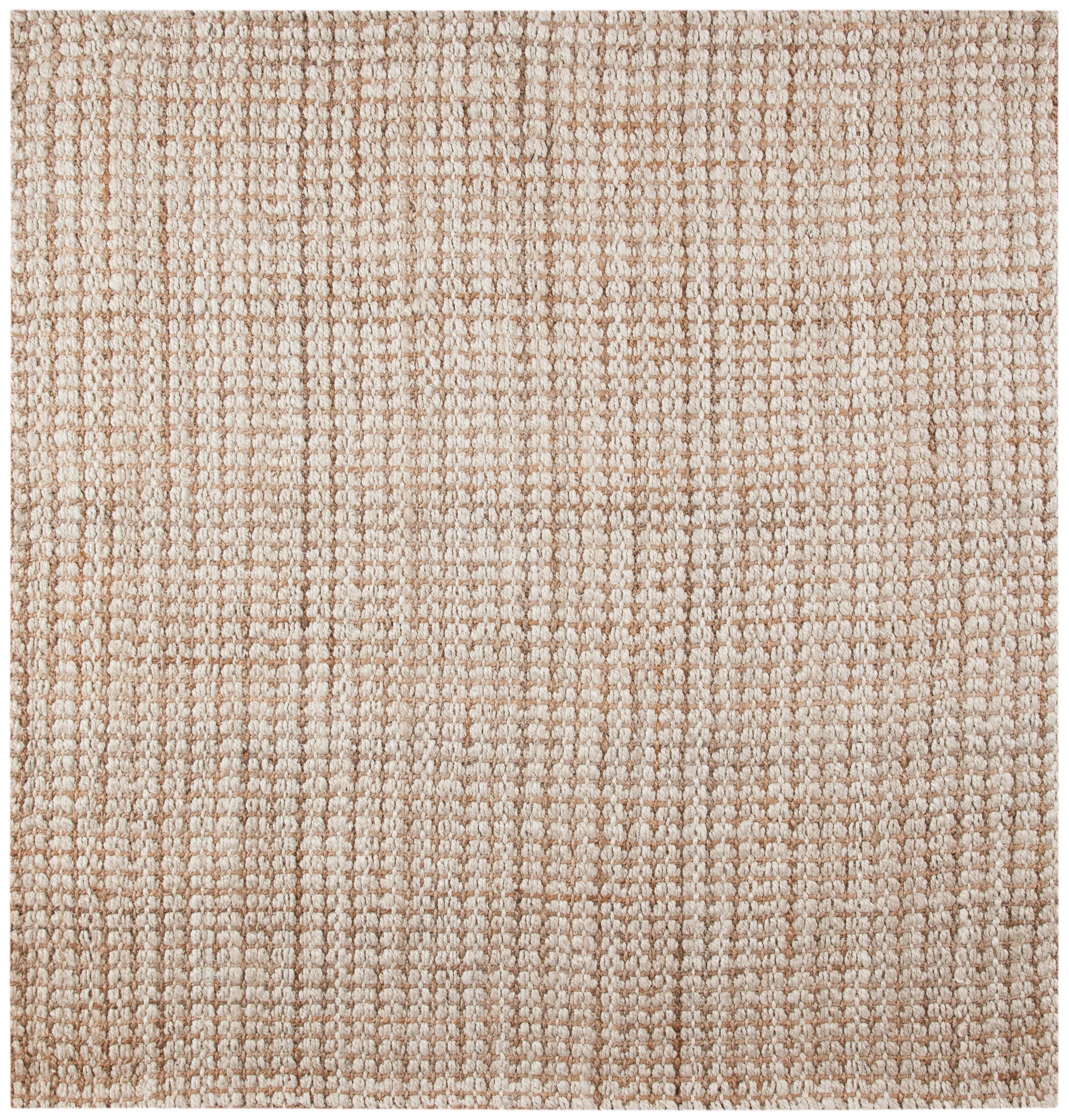 Natural Fiber NF186 Hand Loomed Area Rug - Ivory/Light Brown - 7'x7' - Safavieh.