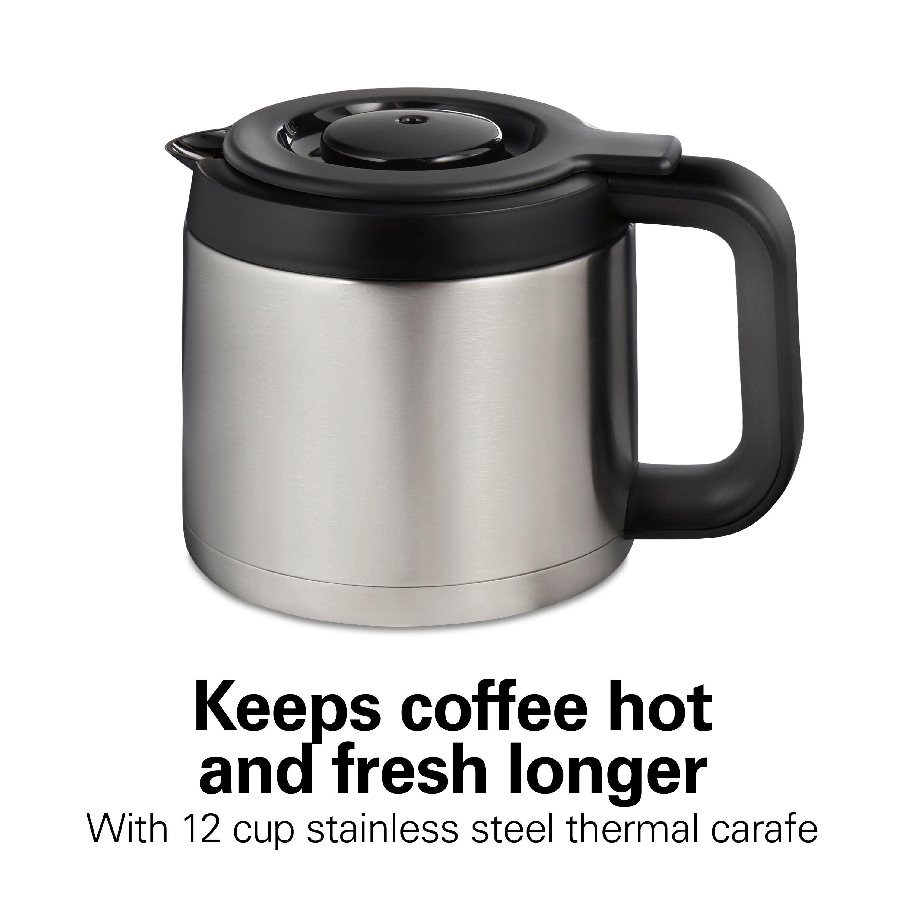 Hamilton Beach® FlexBrew® Trio 2-Way Coffee Maker, Single Serve & Full 12-Cup Pot, Compatible with K-Cup Pods or Grounds
