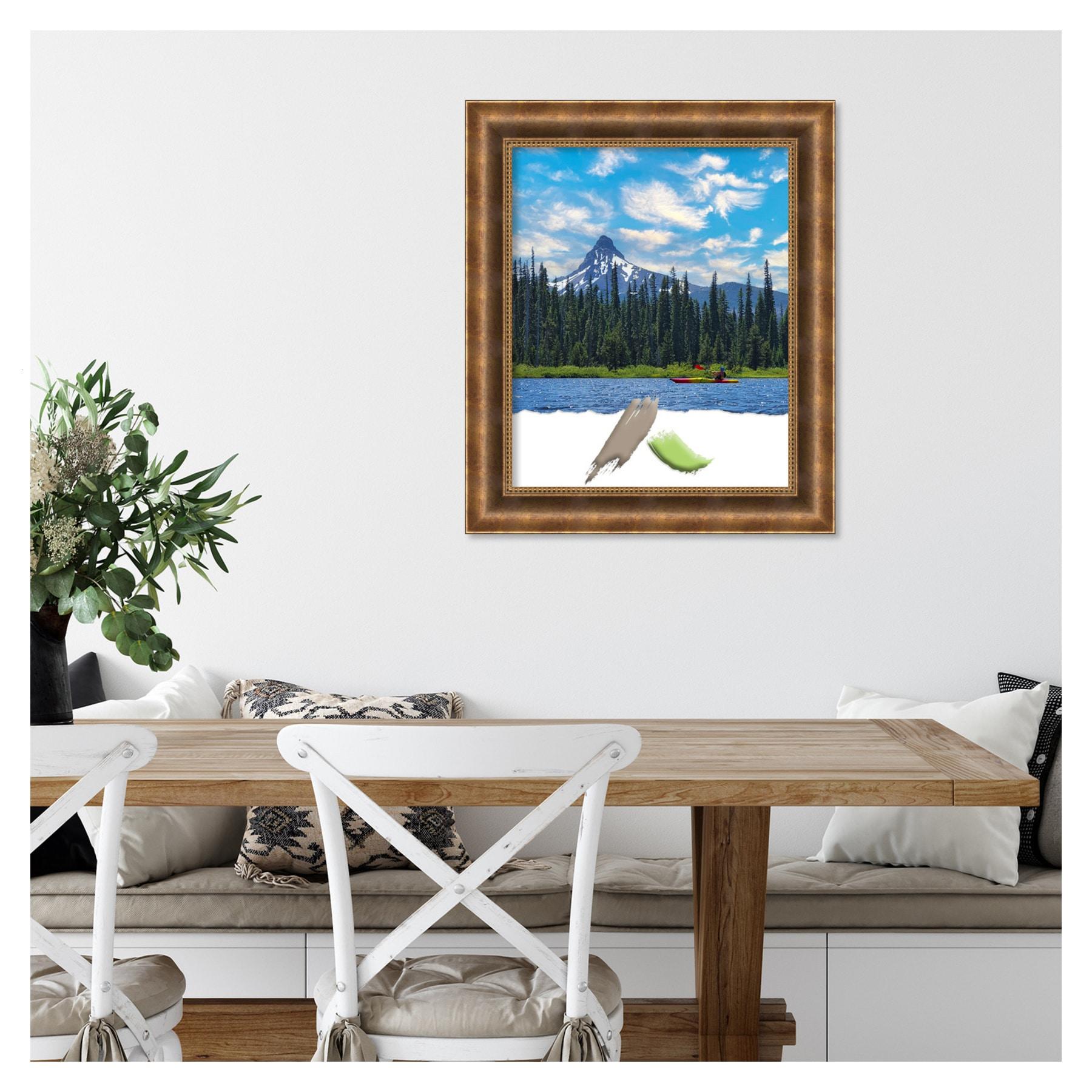 Amanti Art Manhattan Bronze Wood Picture Frame Opening Size 18x22 in.