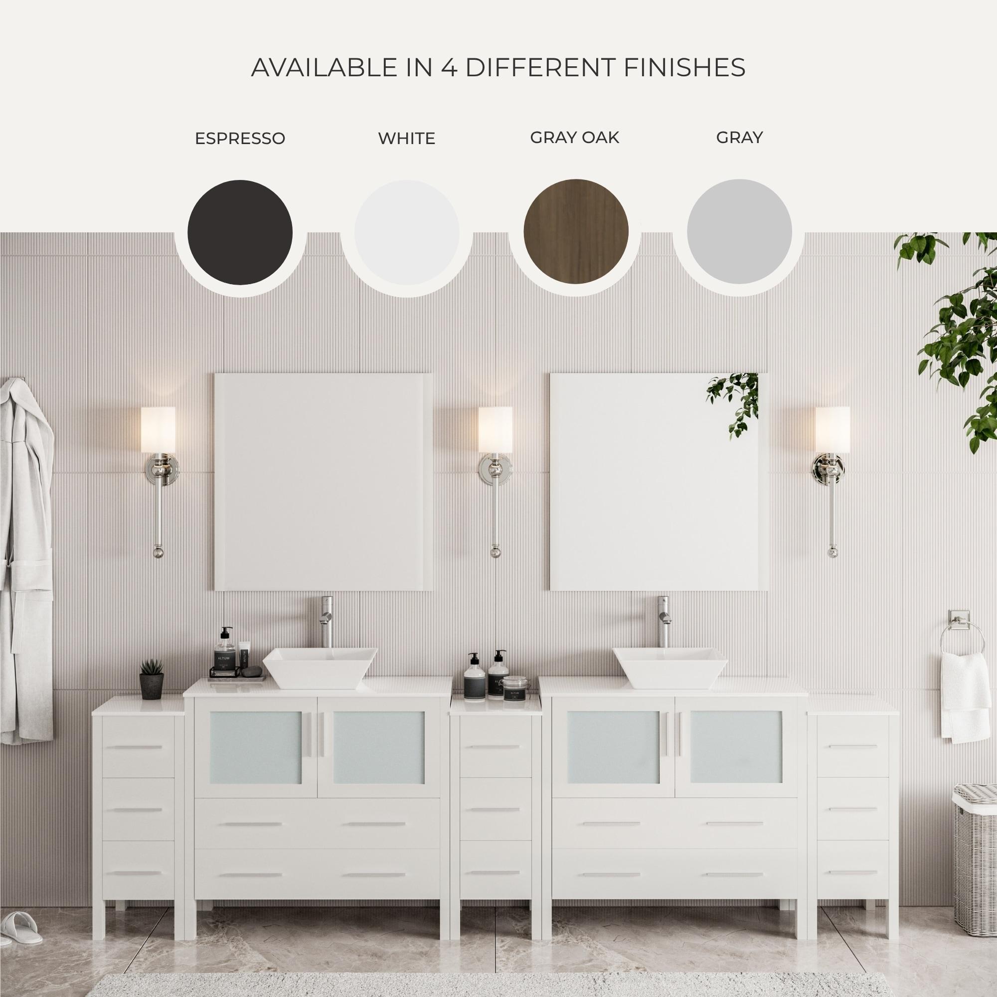 Torino 36'' Single Bathroom Vanity with Ceramic Top with Mirror