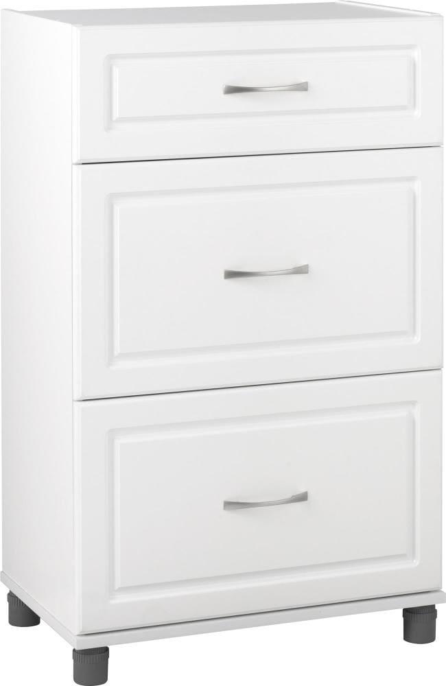 Systembuild Evolution Kendall 24" 3 Drawer Base Garage Storage Cabinet, White