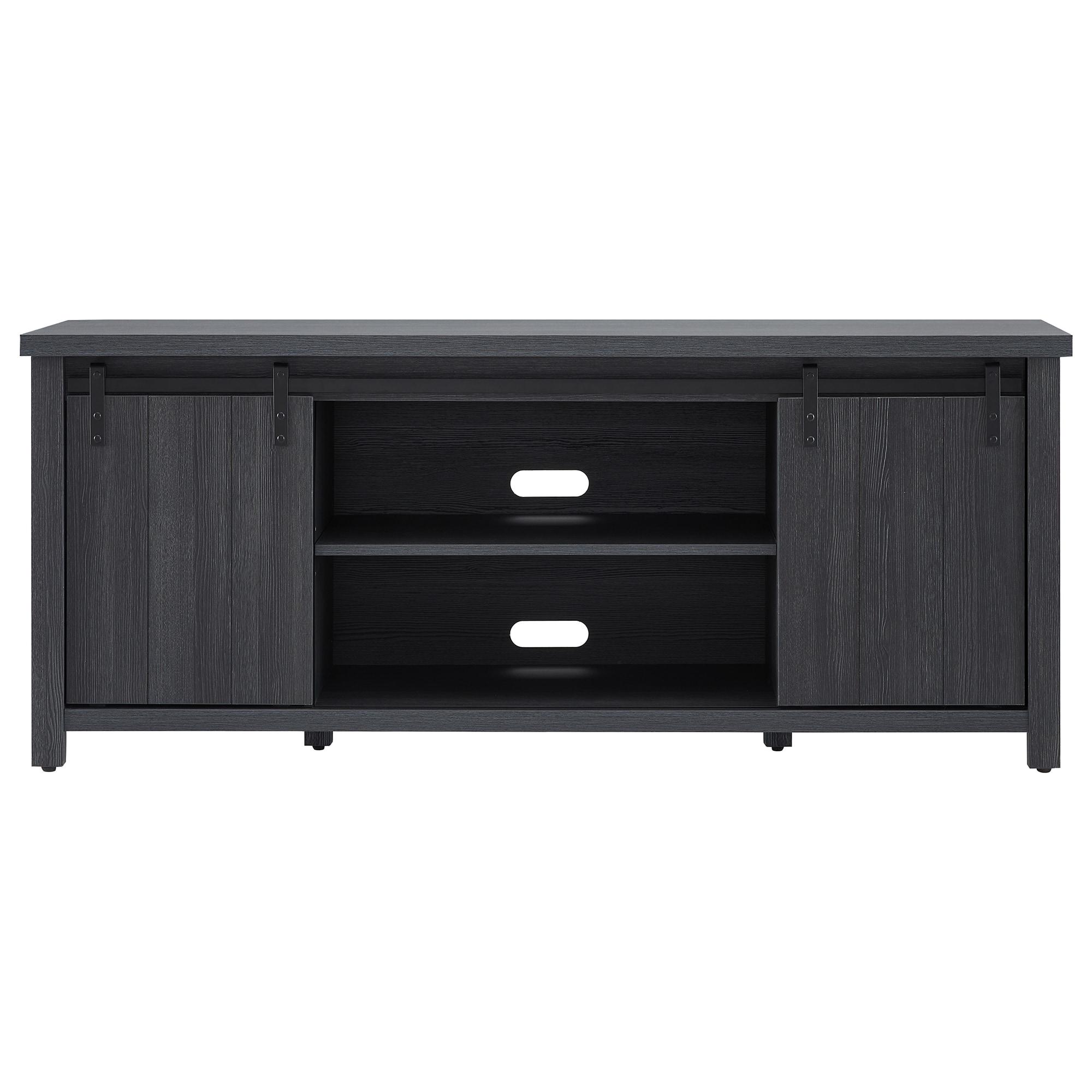 Evelyn&Zoe Deacon Rectangular TV Stand for TV's up to 65", Charcoal Gray