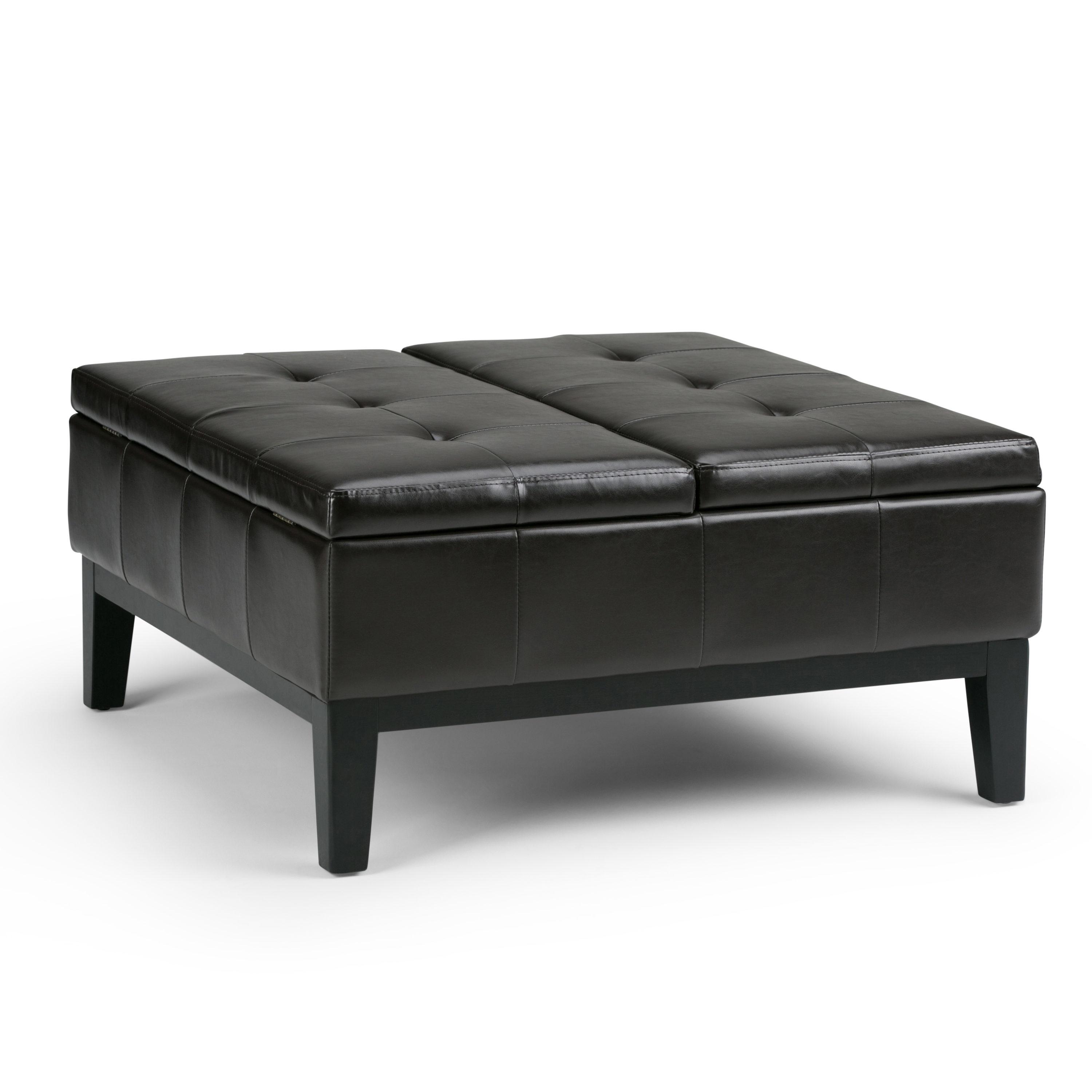 Dover Faux Leather Ottoman