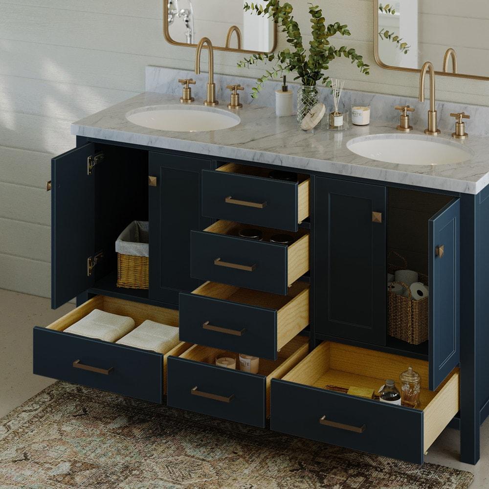 Ariel A061d-Bc Cambridge 60" Double Free Standing Vanity Cabinet Only - Blue