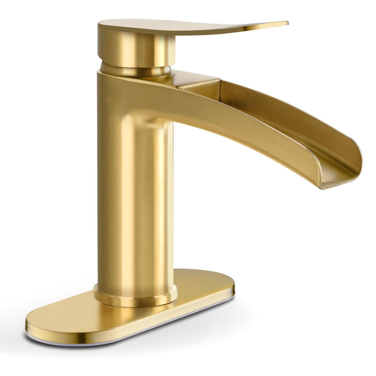 Single-Hole Single-handle Bathroom Faucet with Drain Assembly