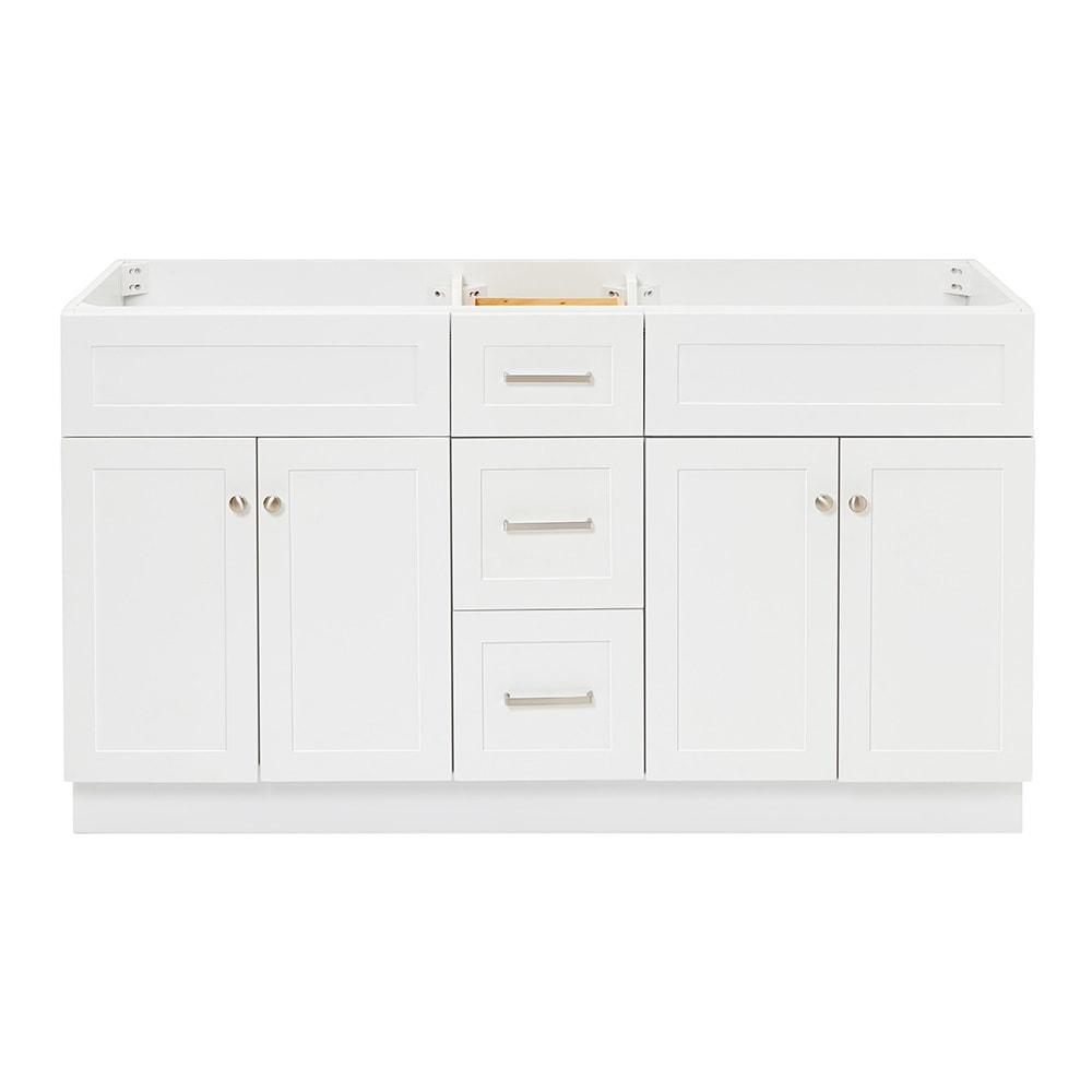 Ariel F060d-Bc Hamlet 60" Double Free Standing Vanity Cabinet Only - White