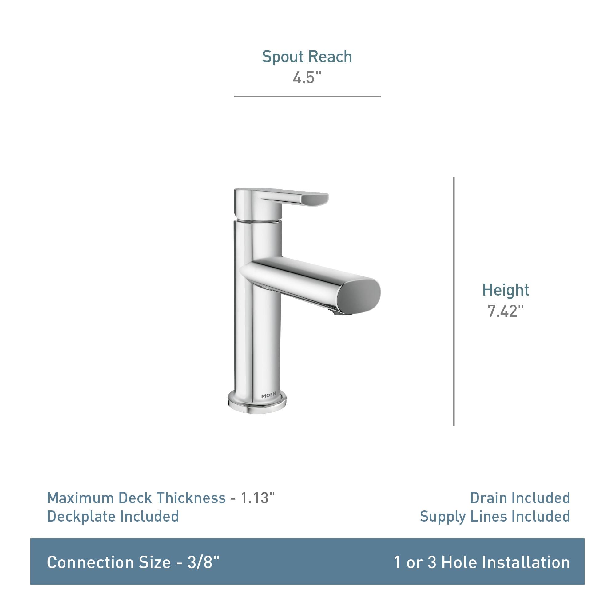 Moen Meena Single Hole Bathroom Faucet with Drain Assembly