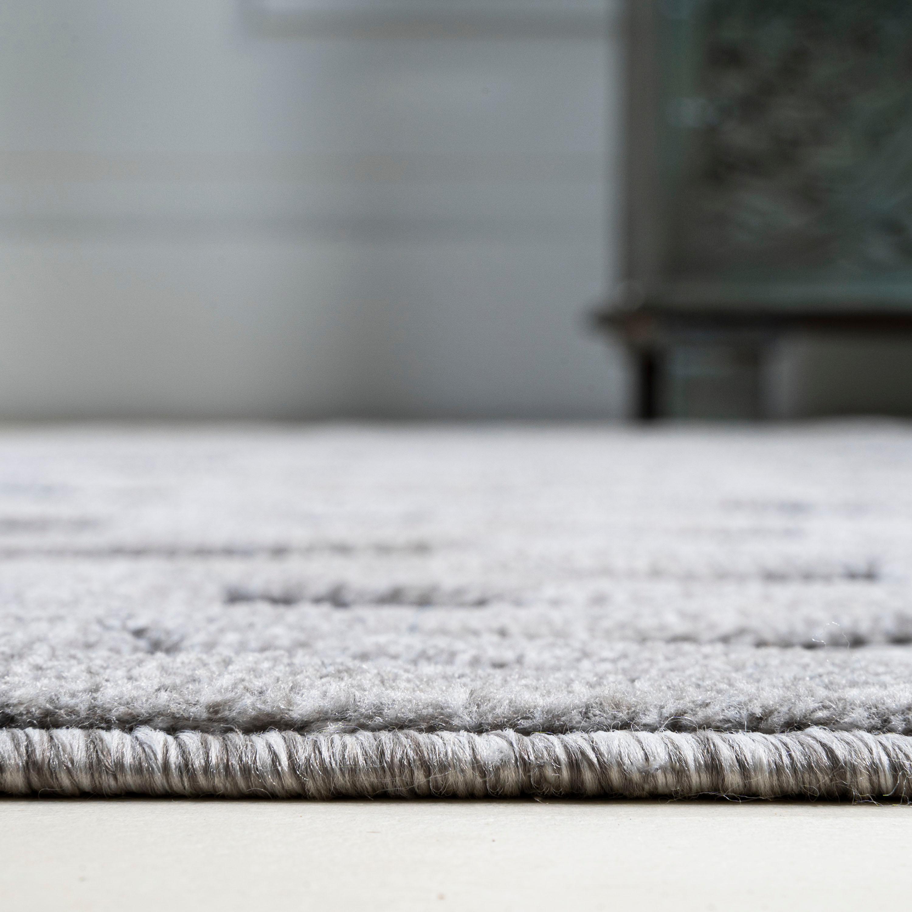 5' x 5' Talaia Neutral Geometric Indoor/Outdoor Area Rug, Light Gray - JONATHAN Y