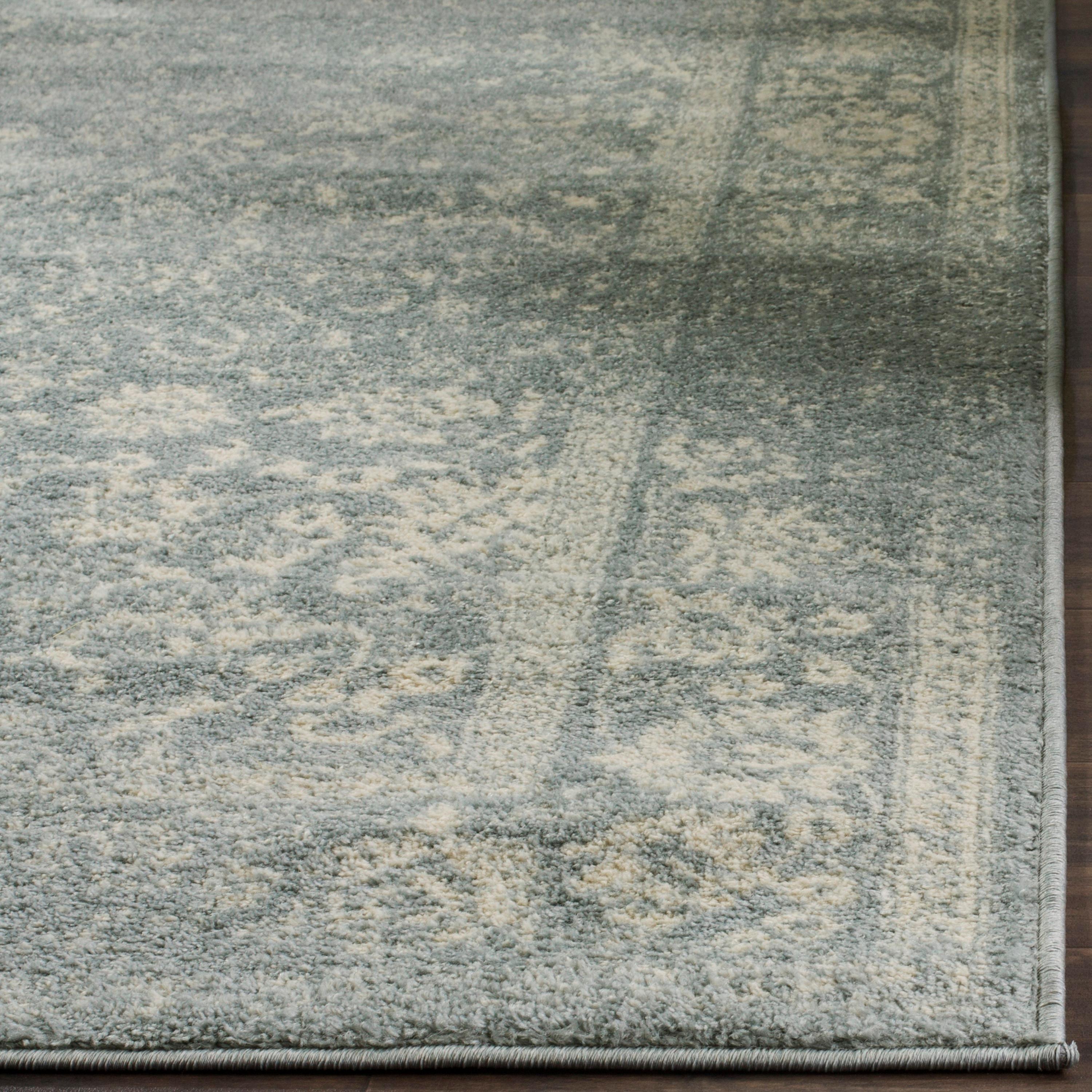 SAFAVIEH Adirondack Wyatt Distressed Area Rug, Slate/Ivory, 3' x 5'