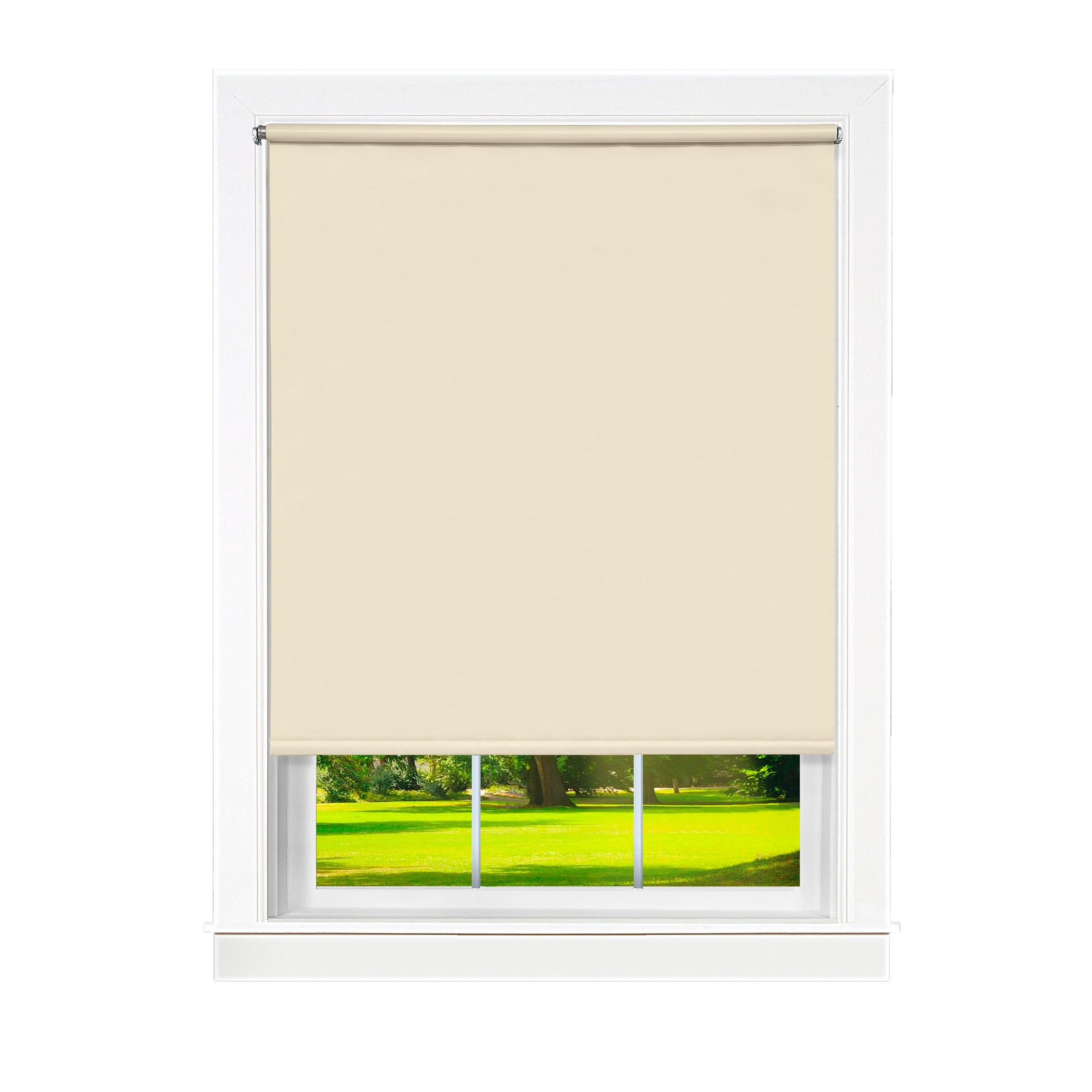 Achim Tear Down Indoor Cordless Vinyl Room Darkening Roller Window Shade, 72 x 37, Ivory Beige