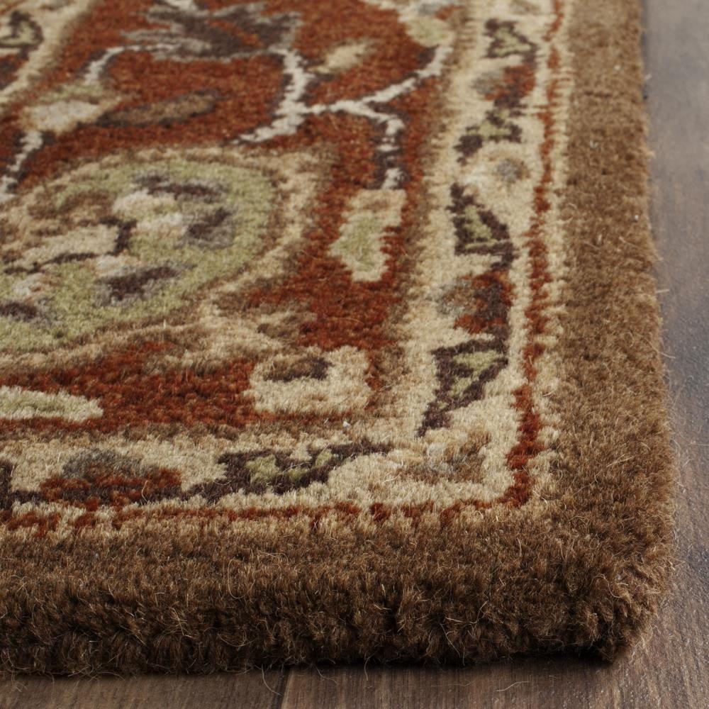 Heritage HG952 Hand Tufted Area Rug - Moss/Rust - 4'x6' - Safavieh.