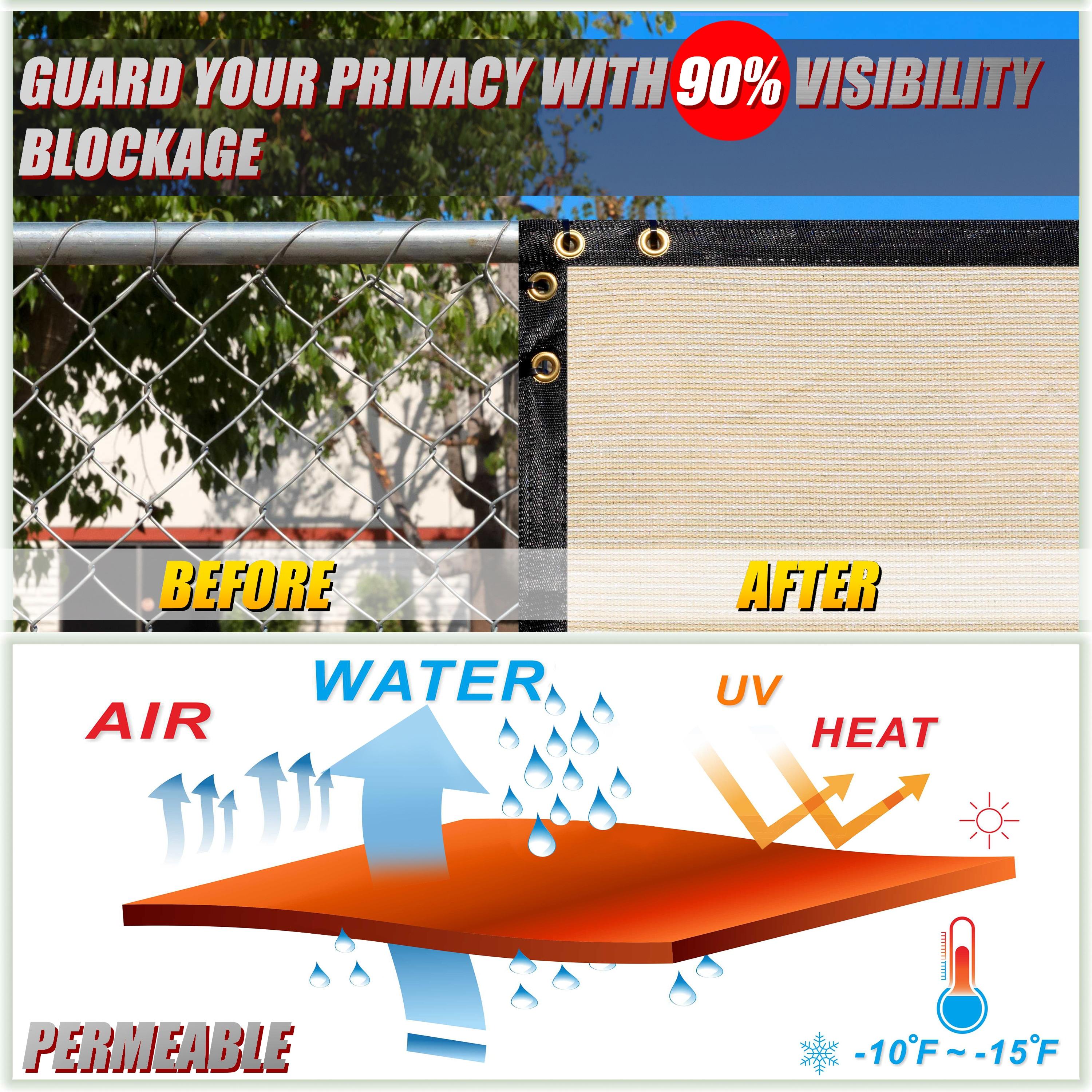 ColourTree Colour Tree Privacy Screen & Windscreen Fabric Cover – Durable Outdoor Fence Protection, UV-Resistant, Easy Installation