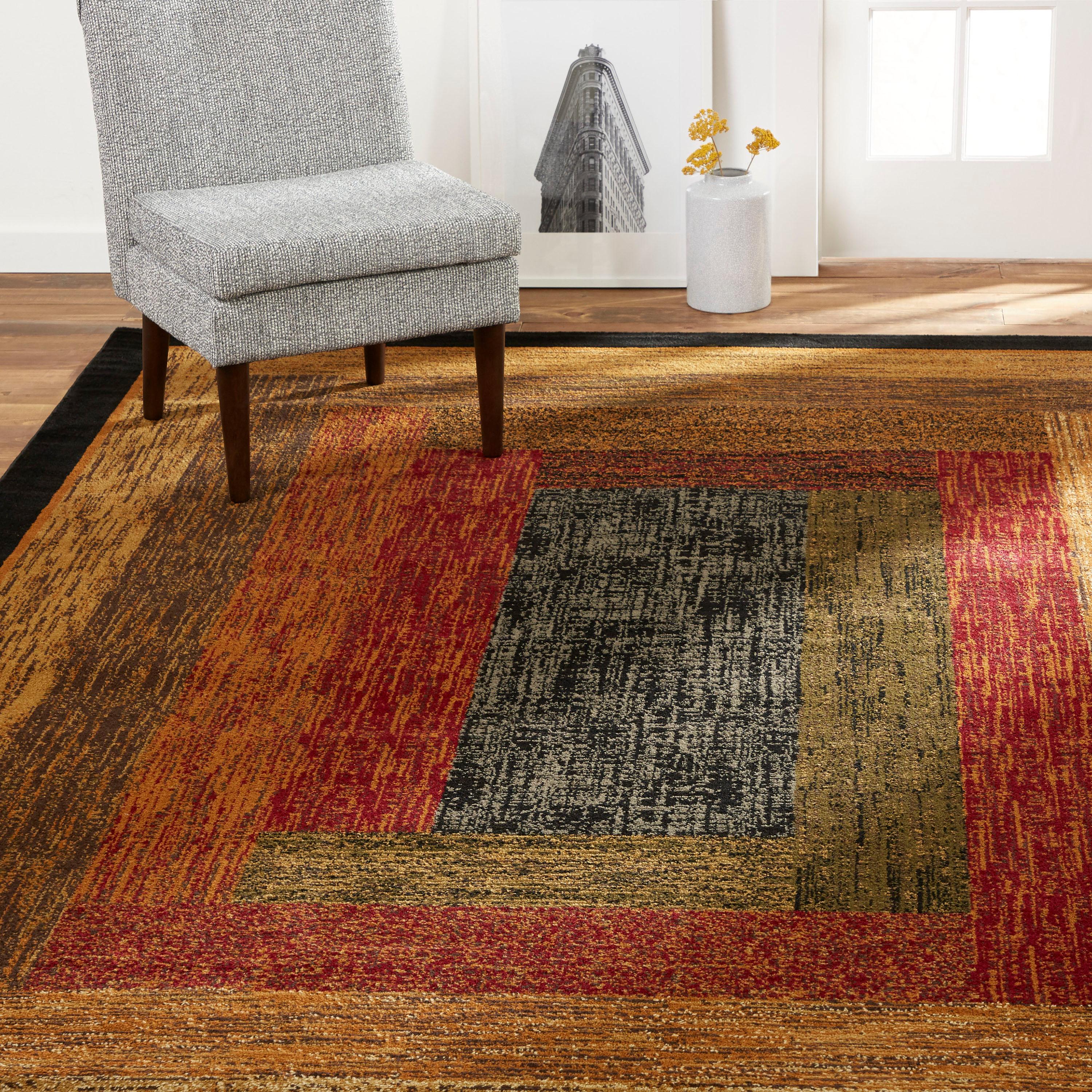 Home Dynamix Royalty Vega Contemporary Geometric Area Rug, Black/Brown, 5'2"x7'2"