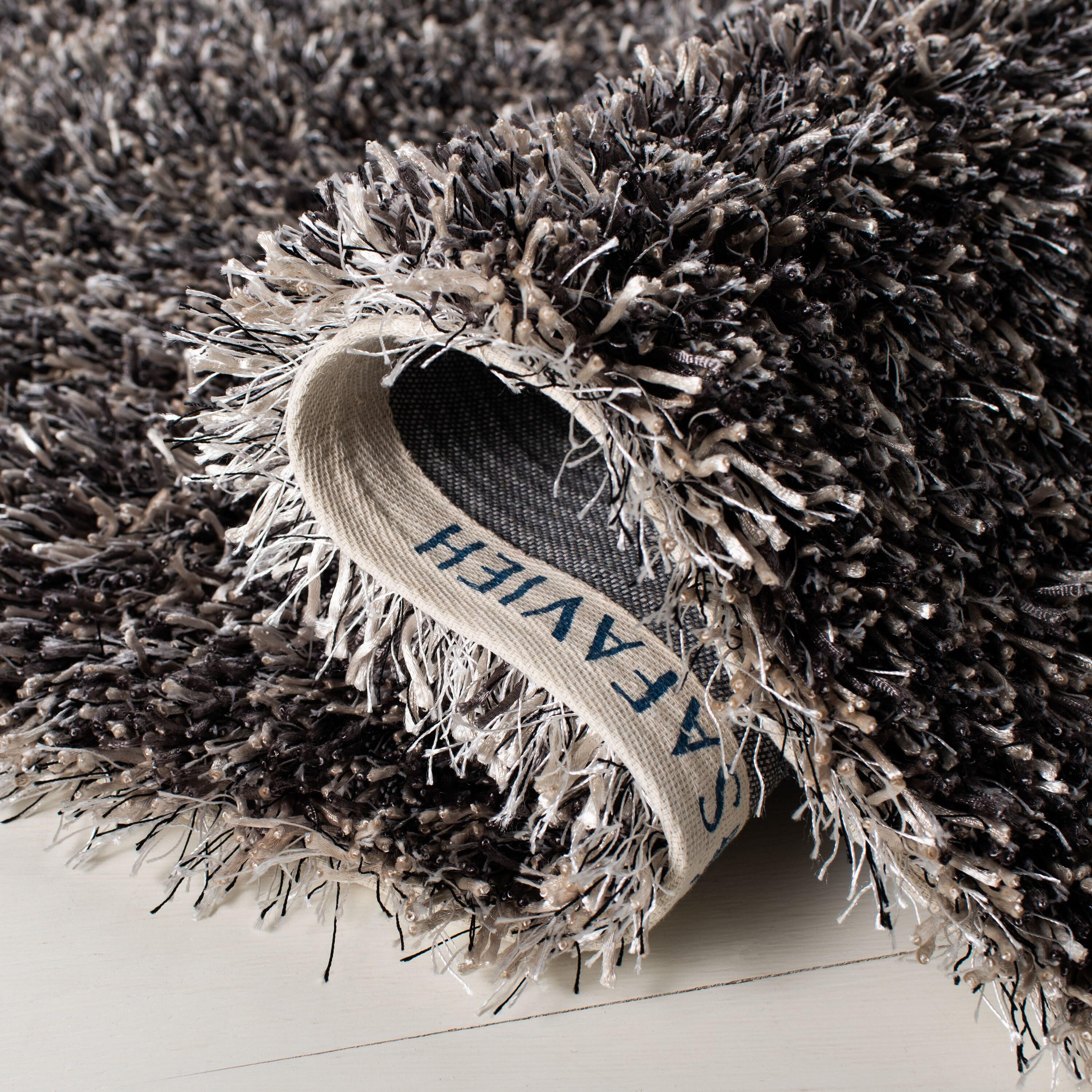 Shag SG531 HAND TUFTED Indoor Accent Rug - Platinum/Ivory - 3'x5' - Safavieh.