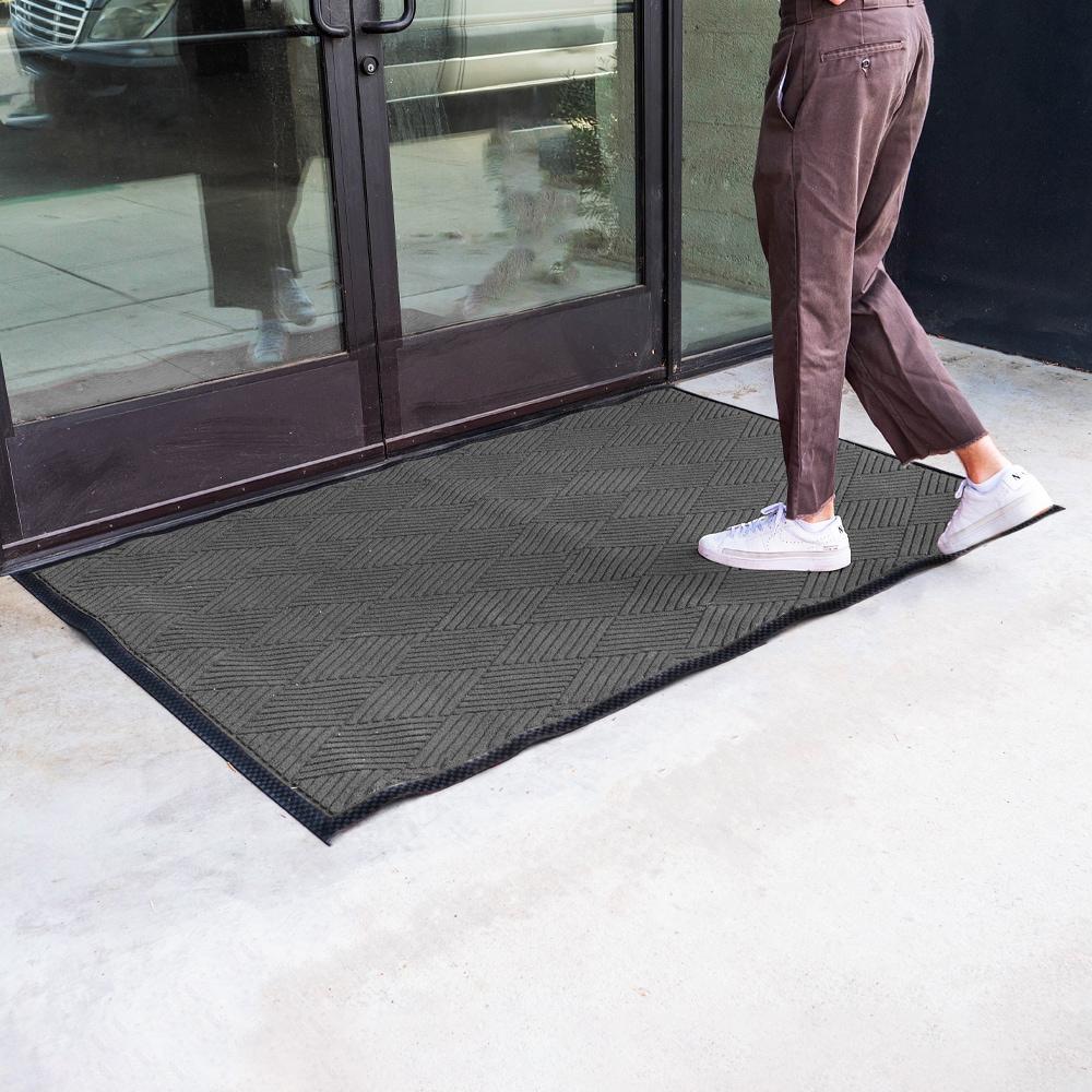 Envelor Door Mat Indoor Outdoor Front Doormat Commercial Grade Floor Mat for Home, Office, Lobbies Entryway Rug Entrance Shoe Scraper Heavy Duty Welcome Mat Non-Slip, Button, 48 x 72 Inches  - Beige