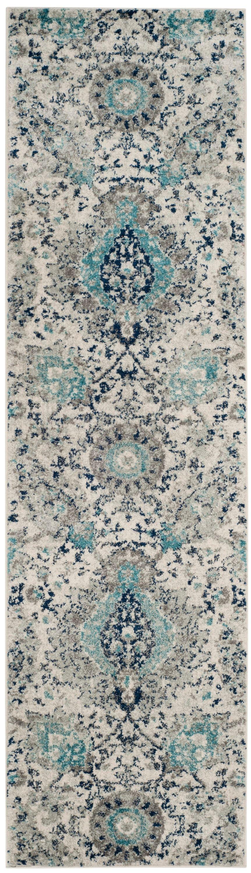 Madison MAD600 Power Loomed Indoor Runner Rug - Cream/Light Grey - 2'3"x6' - Safavieh