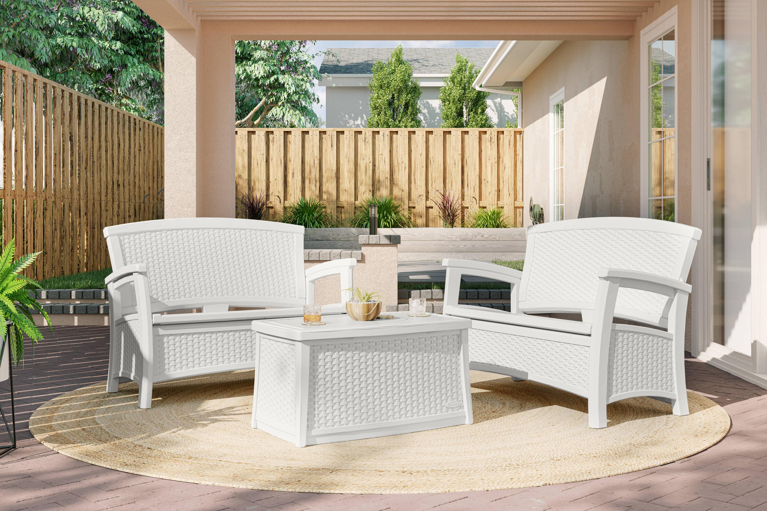 Suncast Rectangular Resin Outdoor Coffee Table