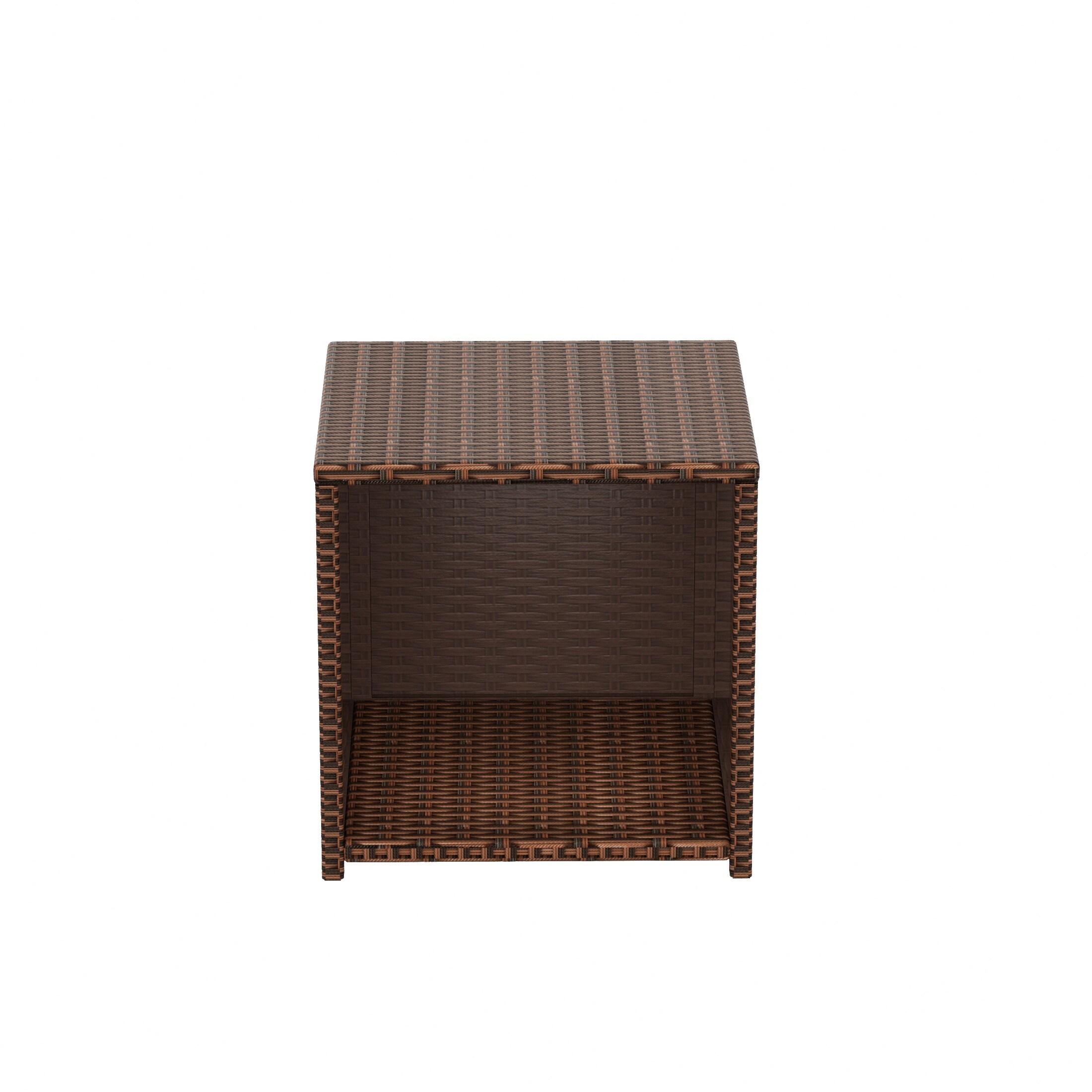 Polytrends  Merrick Wicker Rattan Table (Set of 2) Brown