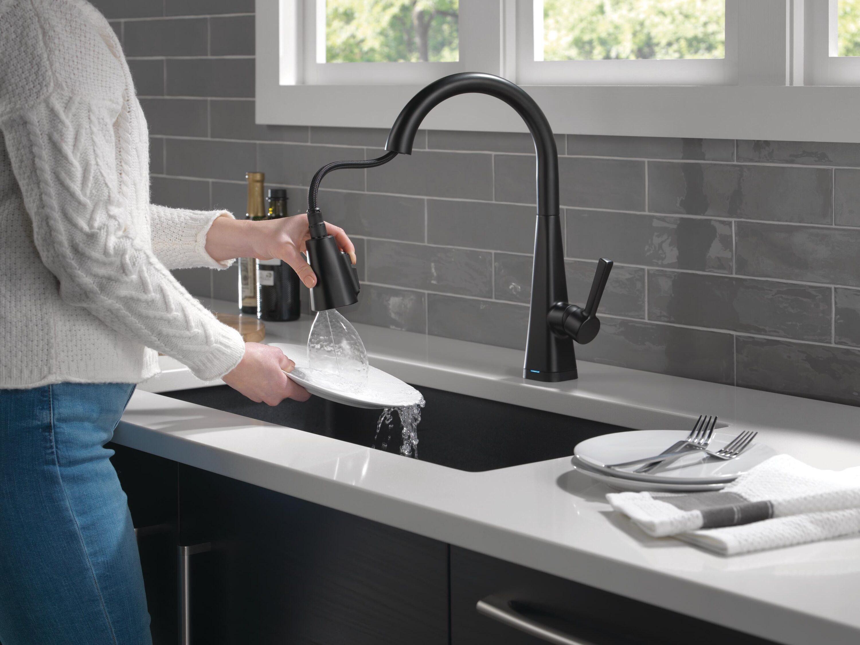 Lenta Pull Down Sprayer Touch Kitchen Sink Faucet, Touch Control Kitchen Faucet