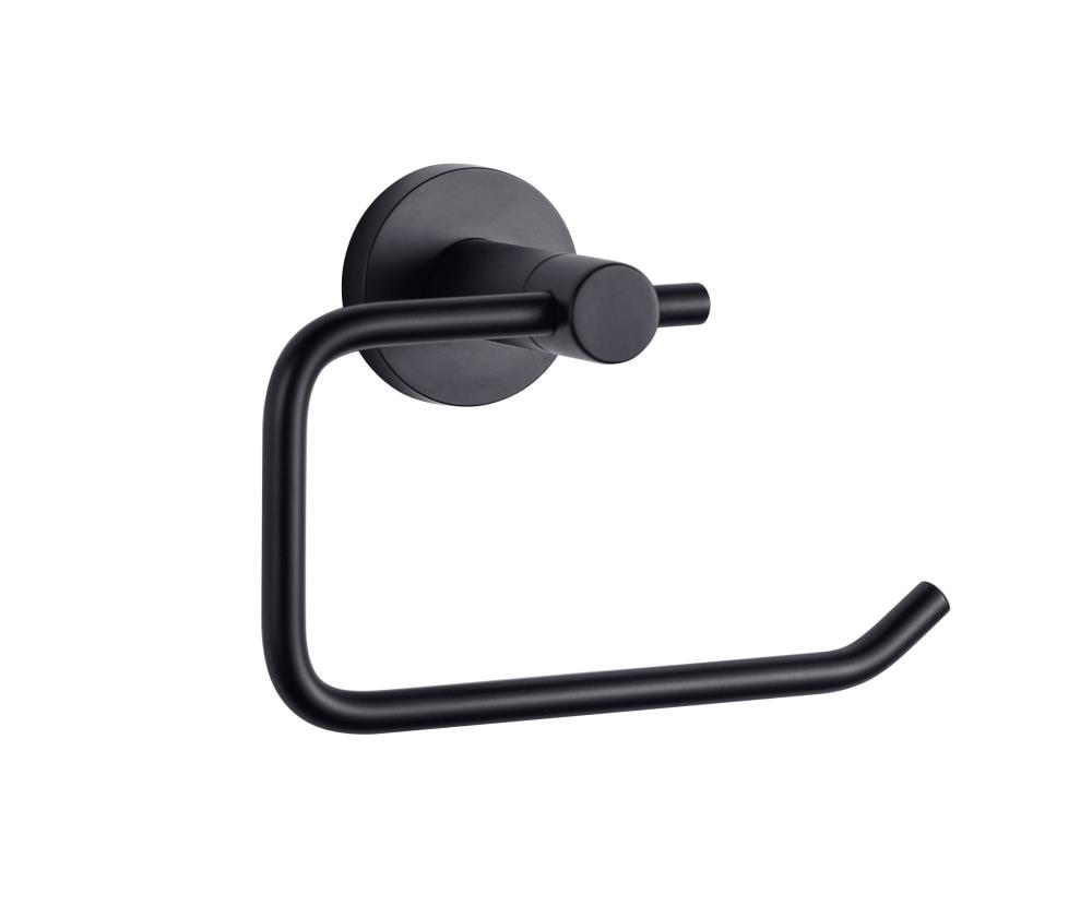 Bagno Nera Stainless Steel Toilet Paper Holder, Matte Black