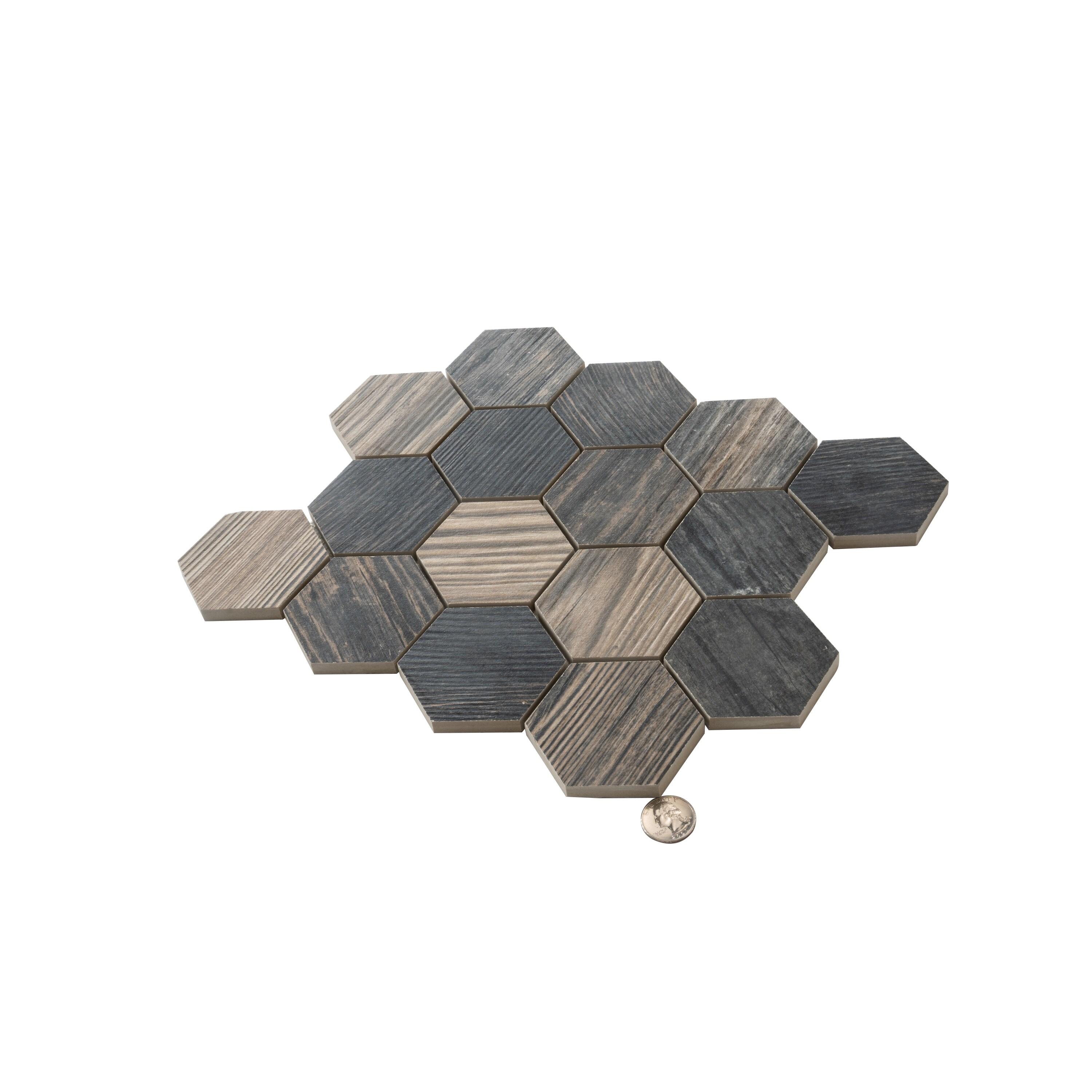 Apollo Tile  5 pack 9.8-in W x 11.8-in L Matte Ceramic Wall and Floor Mosaic Tile (4.015 Sq ft/case)