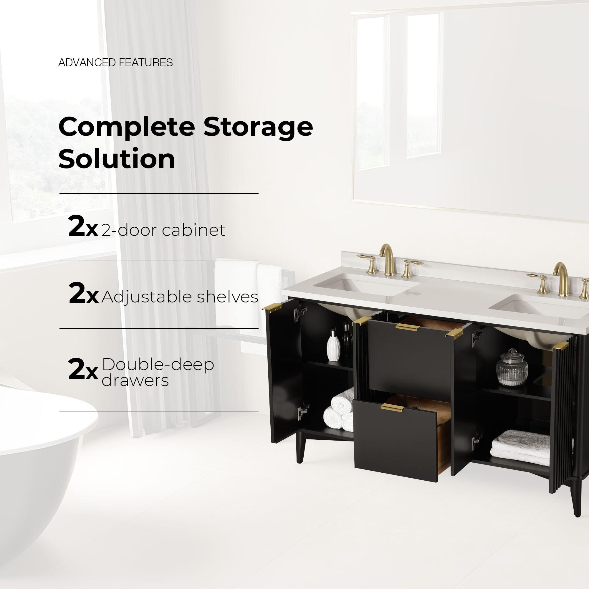 60 in. Double Sink Bathroom Vanity