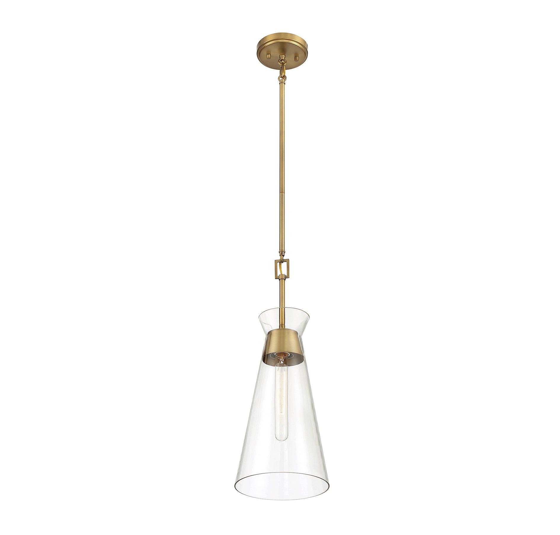 Savoy House Lakewood 1 - Light Pendant in  Warm Brass