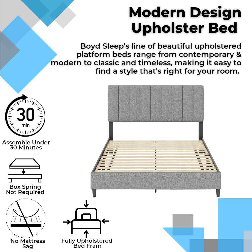 Boyd Sleep CHBU961QN Clara Upholstered  Platform  Bed