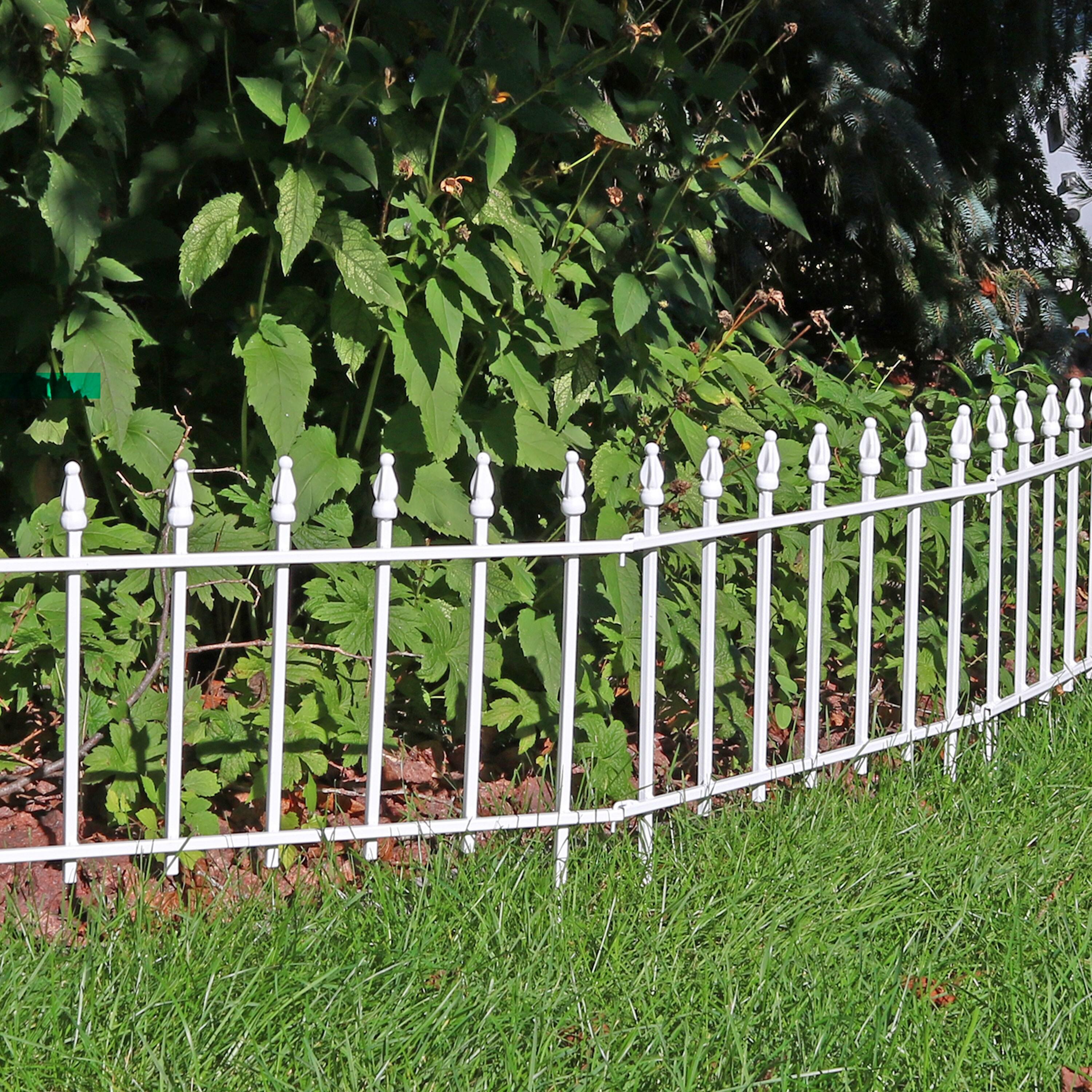 18" x 22" Iron Decorative Garden Fence Panels (Set of 5)