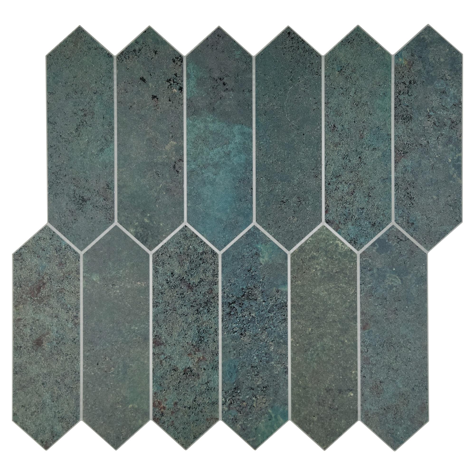 12" x 11.22" Stone Composite Peel & Stick Mosaic Tile